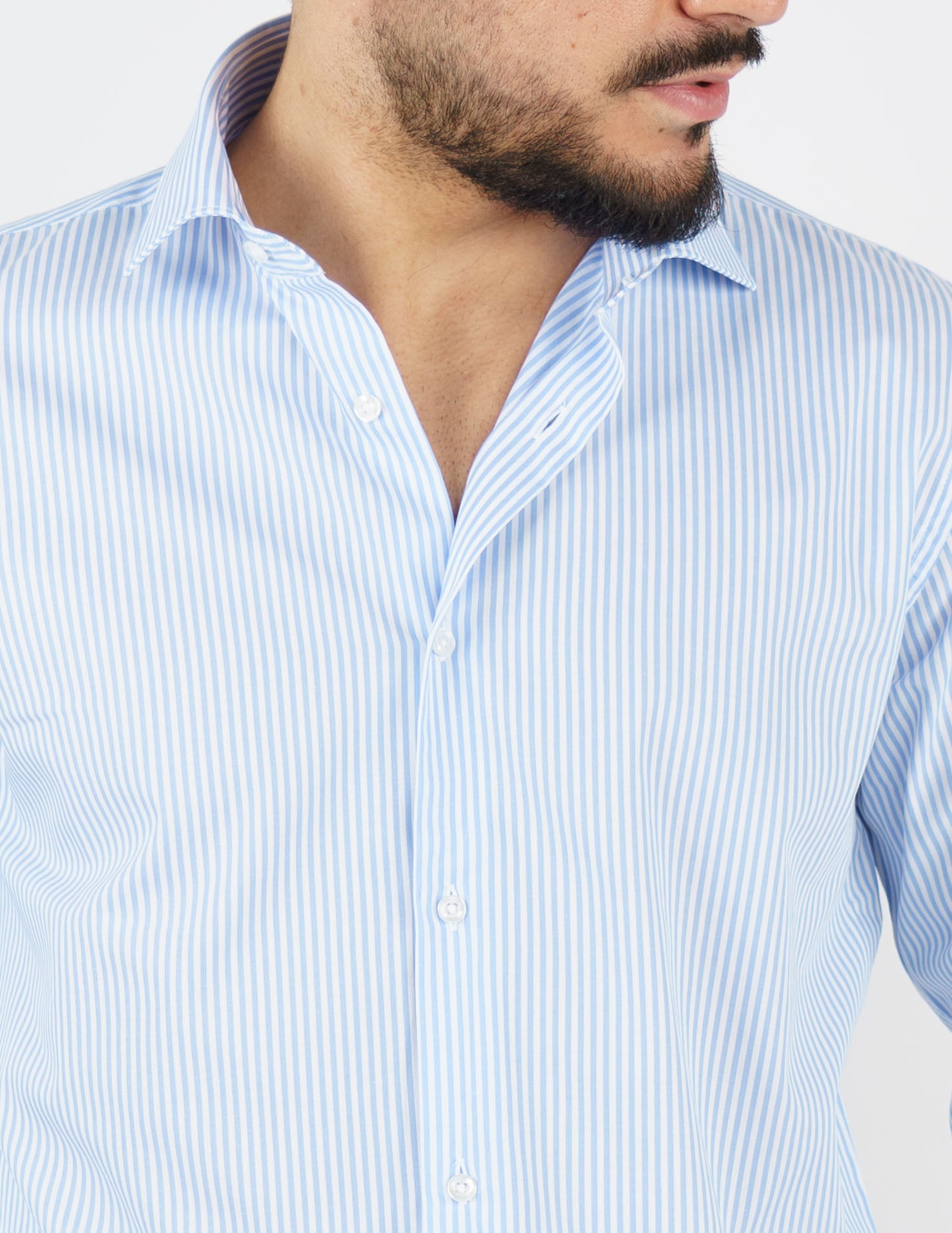 camicia uomo cotone rigata collo francese