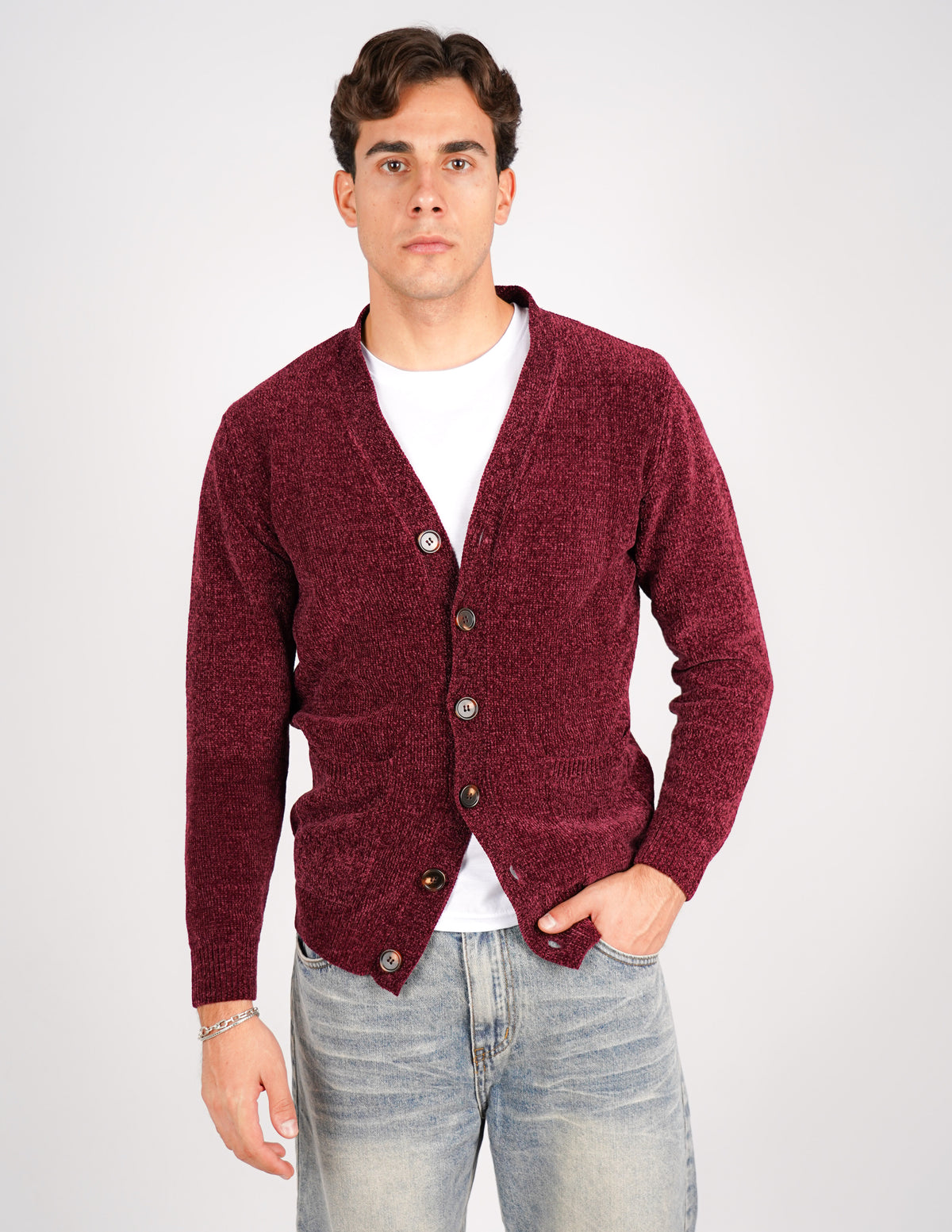 cardigan in ciniglia over d