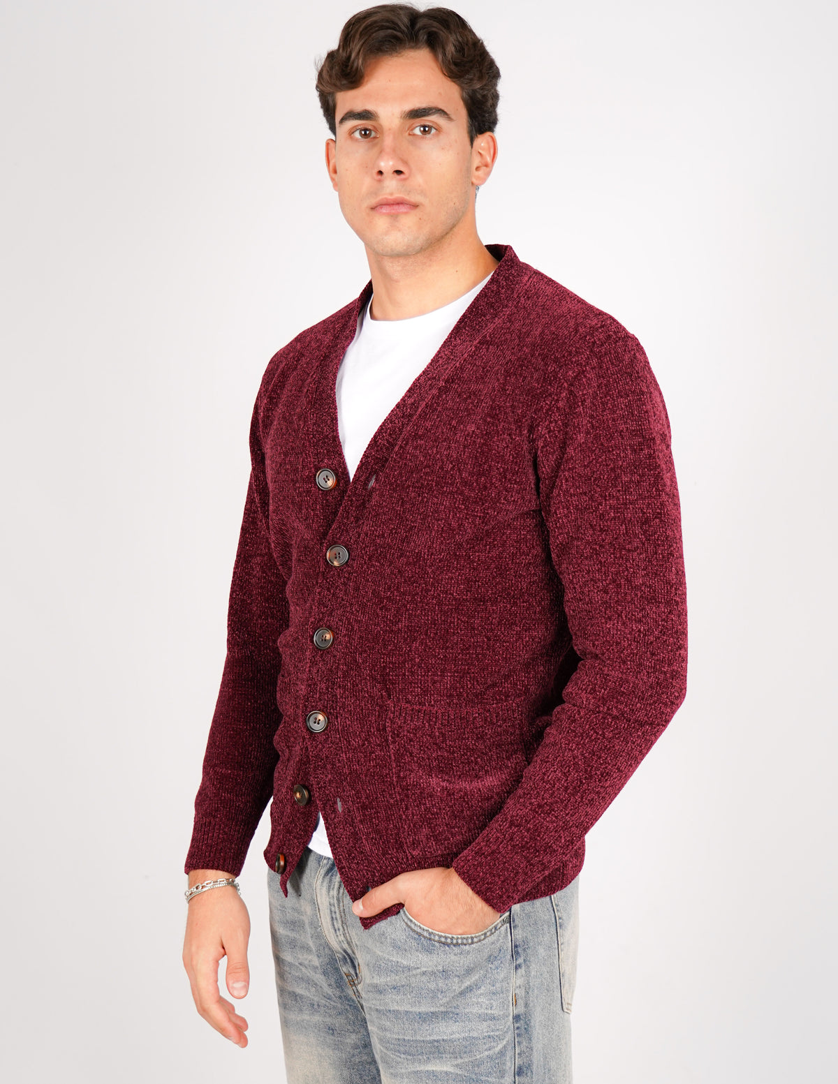 cardigan in ciniglia over d