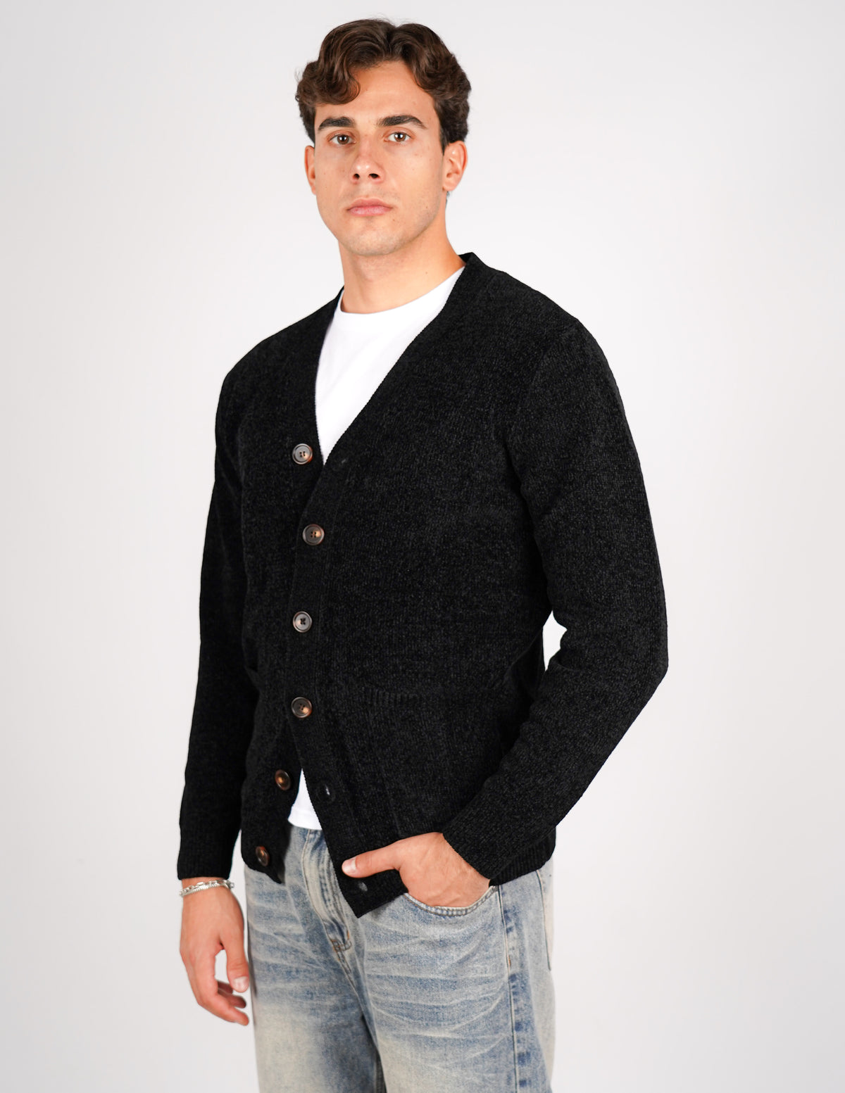 cardigan in ciniglia over d