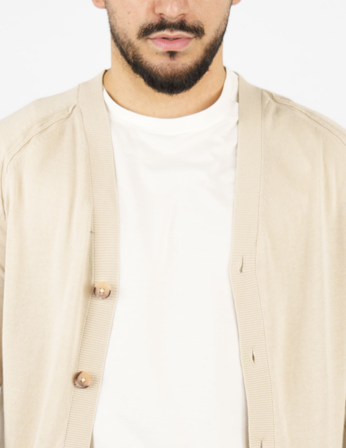cardigan scollo a v in cotone