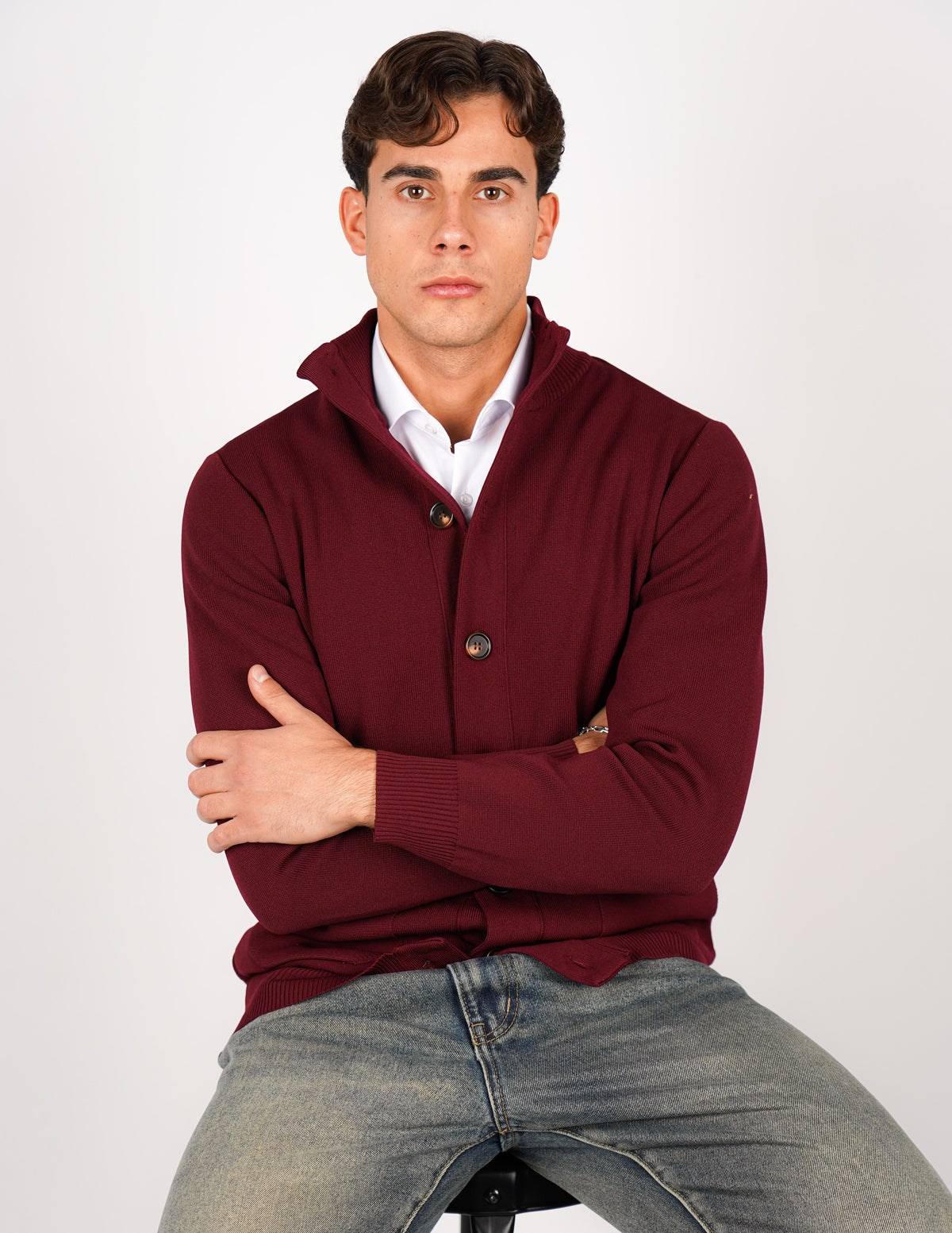 CARDIGAN OVER D CON BOTTONE ANTIPILLING