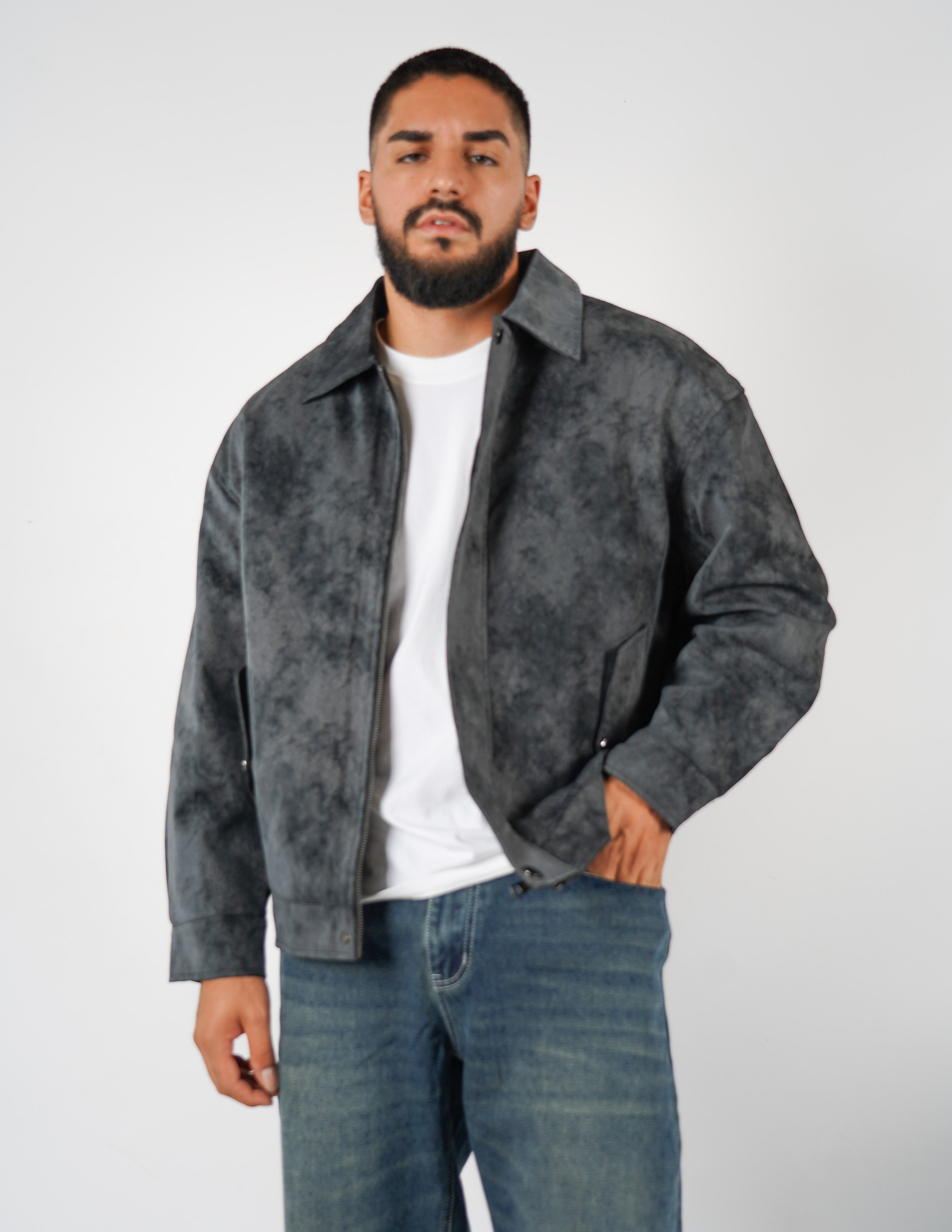 Giubbino imbottito effetto stone