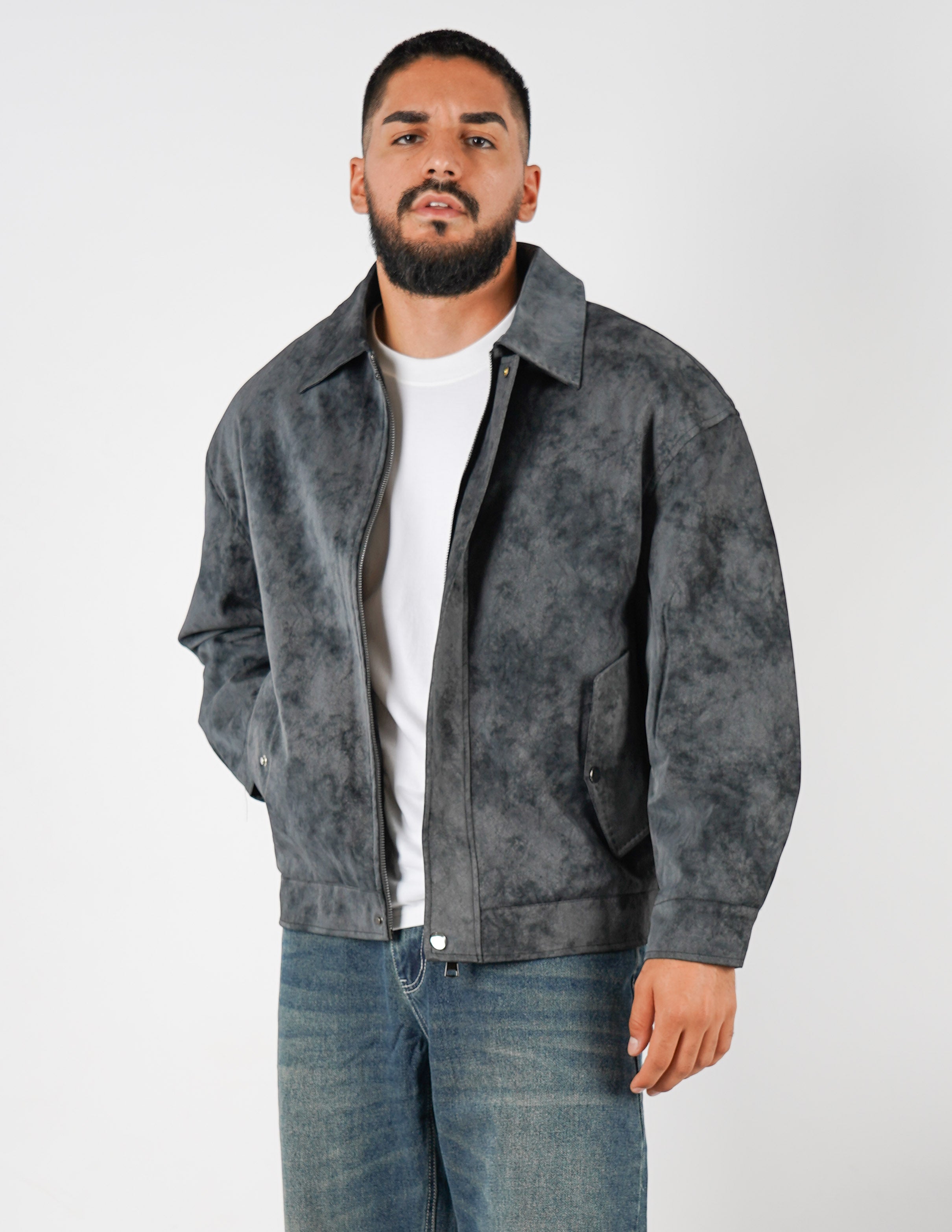 Giubbino imbottito effetto stone