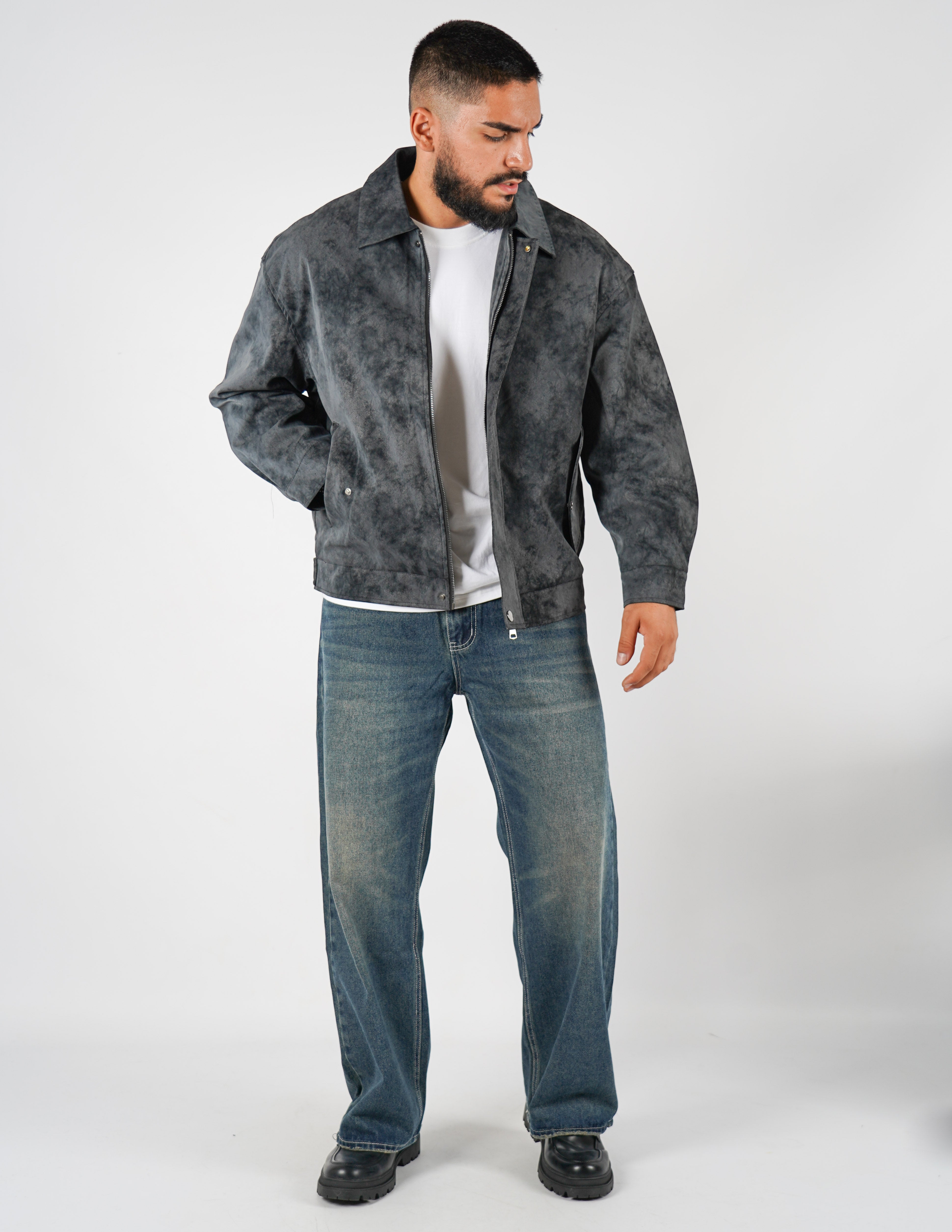 Giubbino imbottito effetto stone