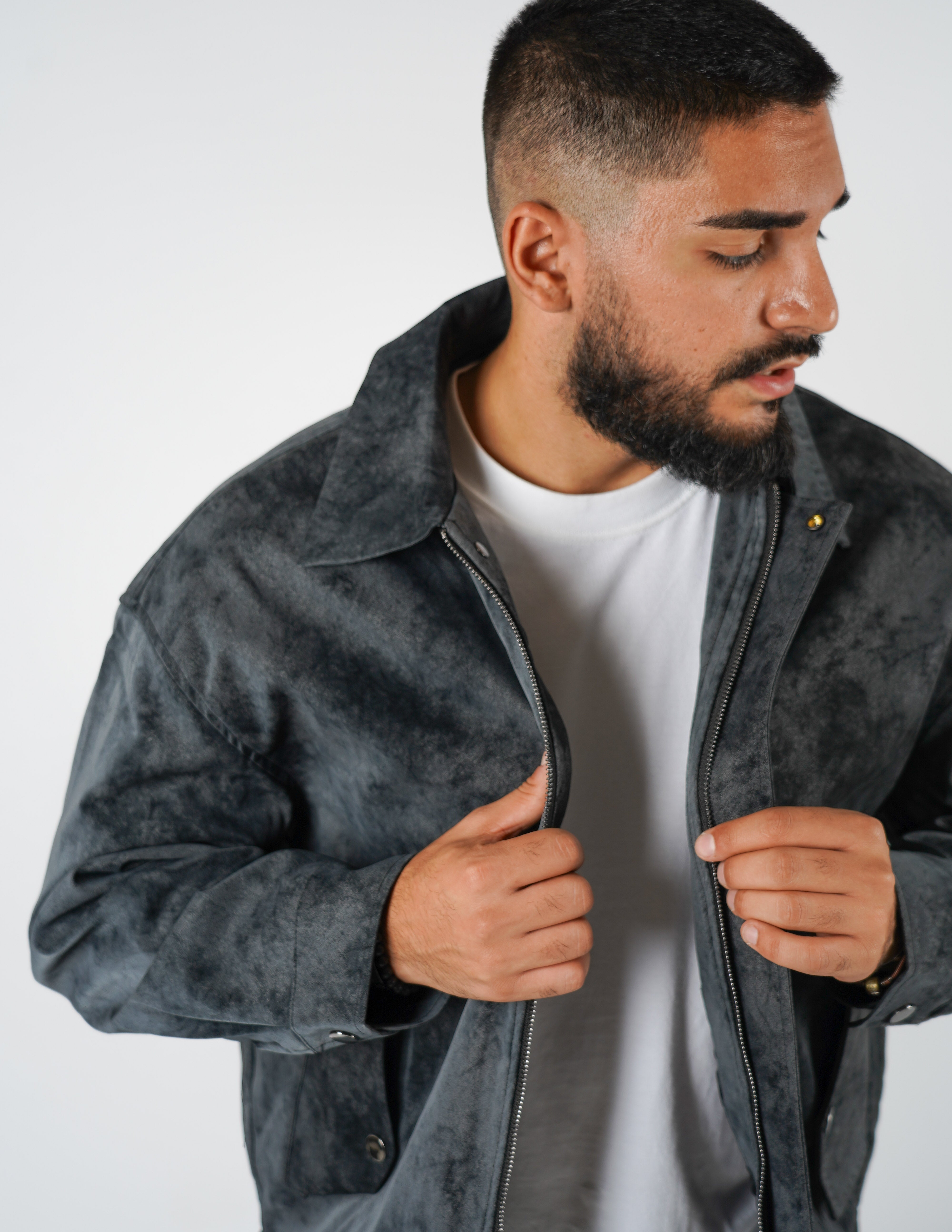 Giubbino imbottito effetto stone