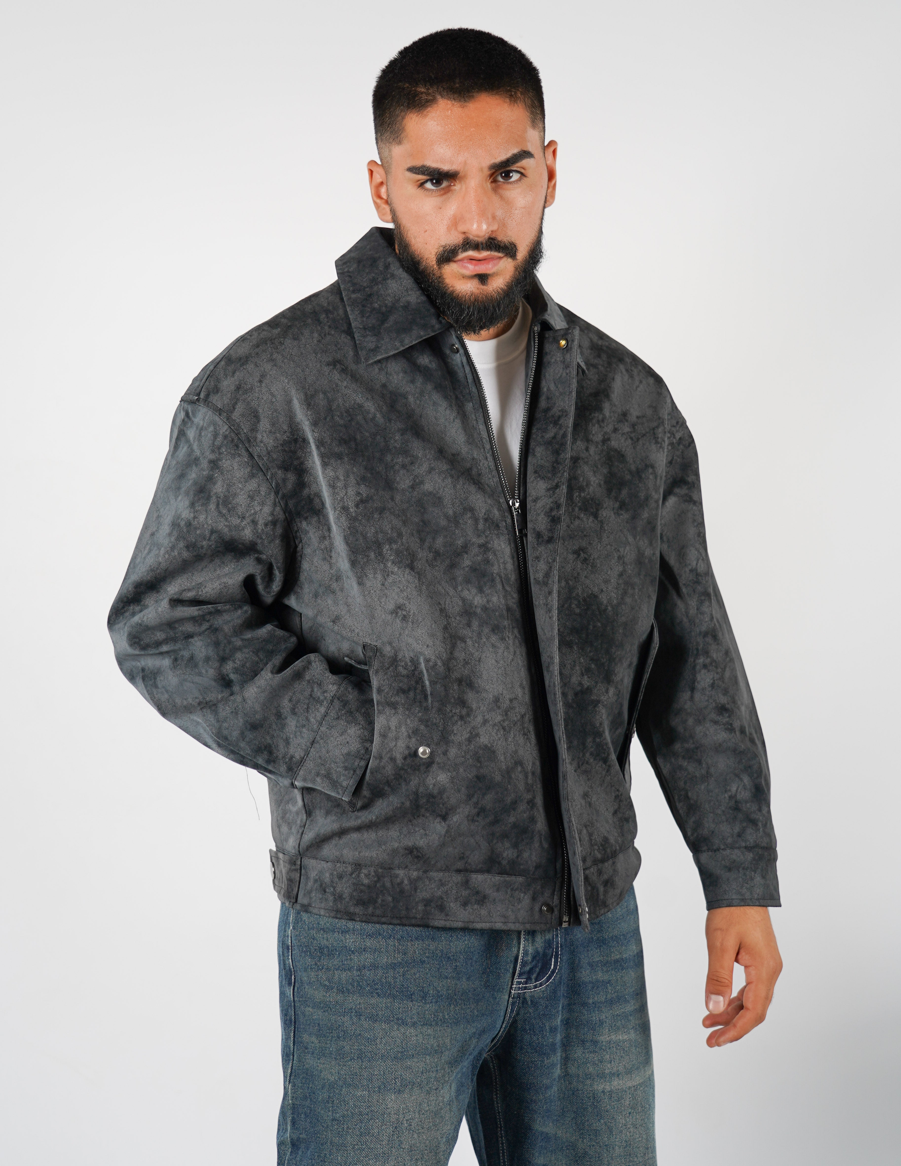 Giubbino imbottito effetto stone