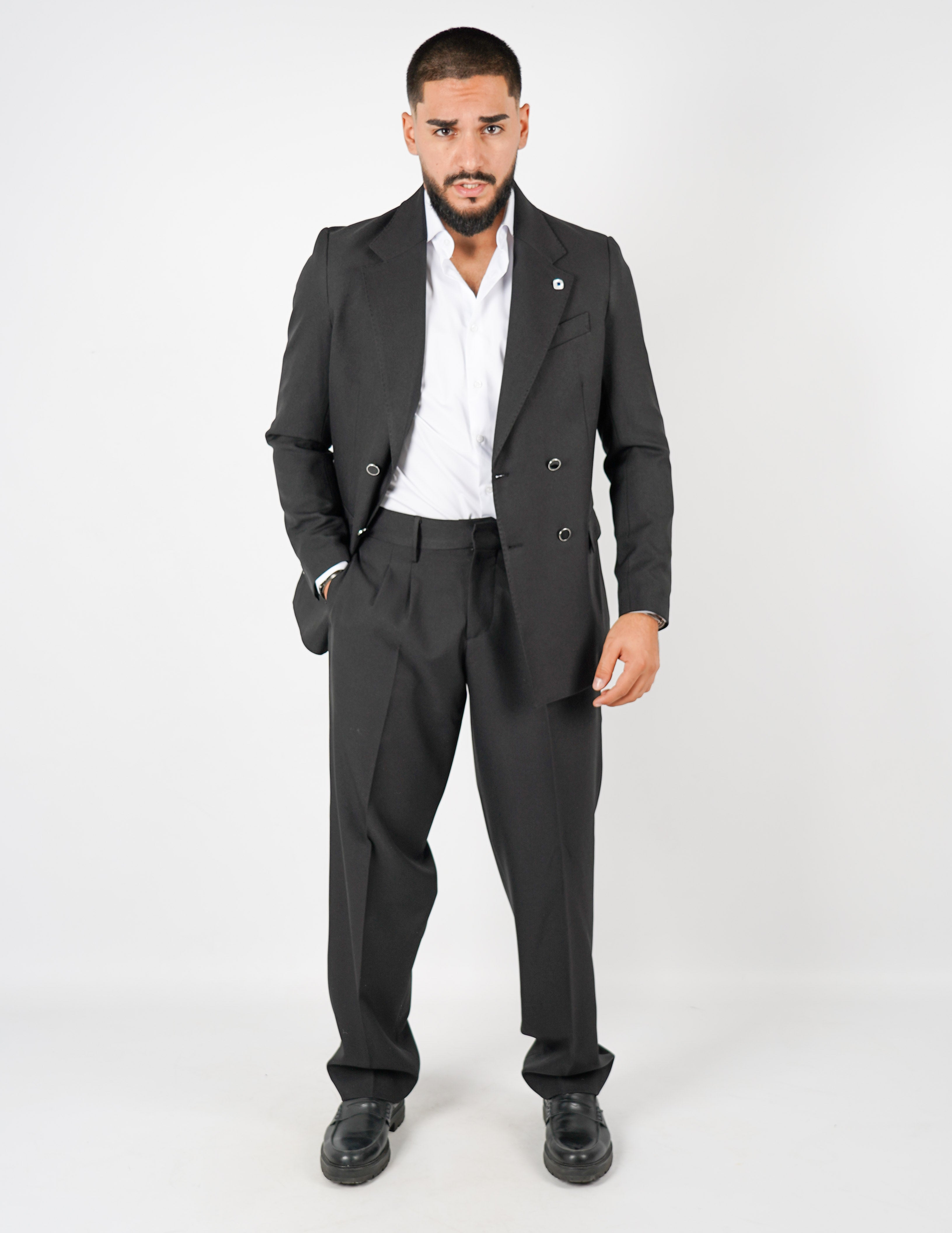 ABITO DOPPIOPETTO CON PANTALONE BAGGY