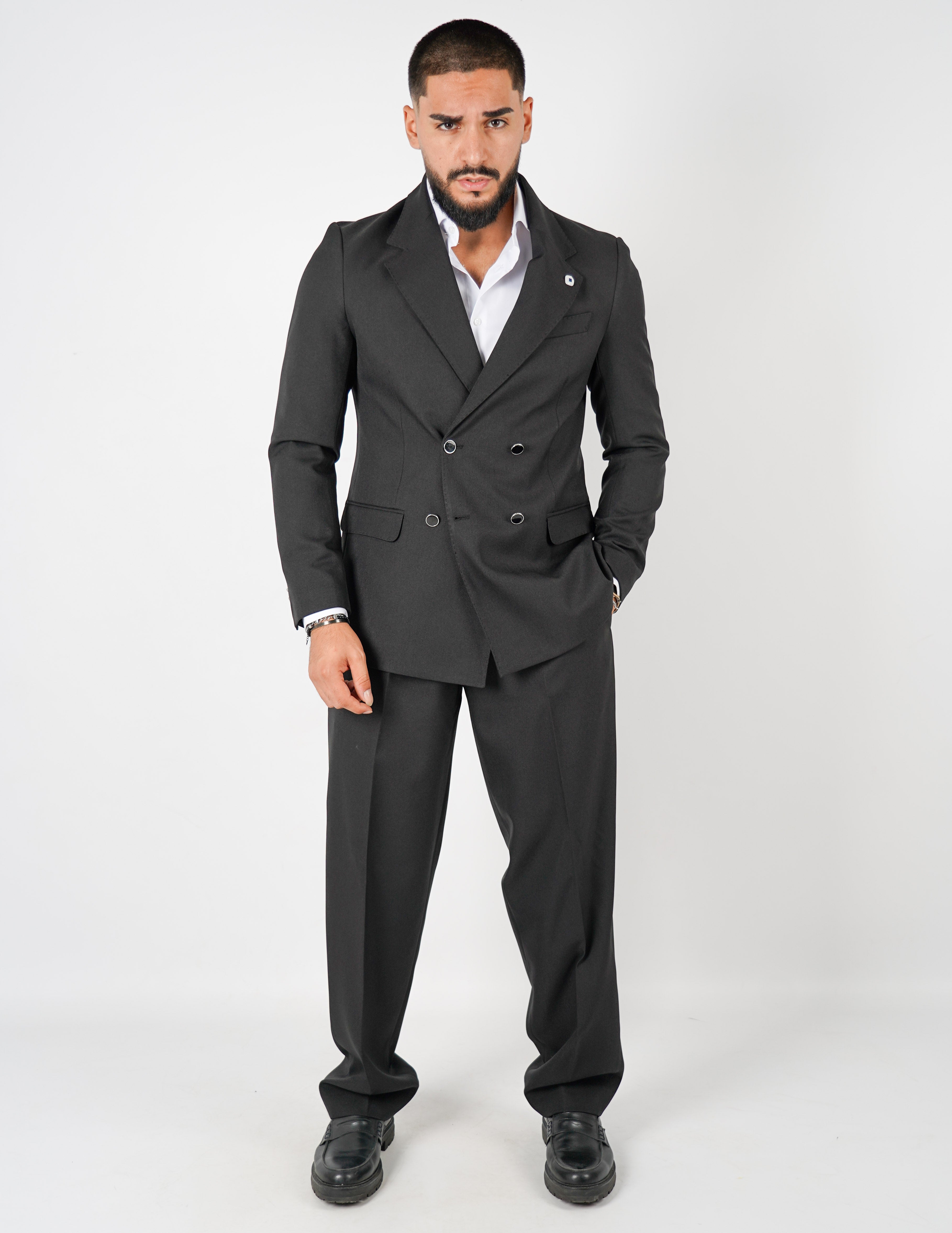 ABITO DOPPIOPETTO CON PANTALONE BAGGY