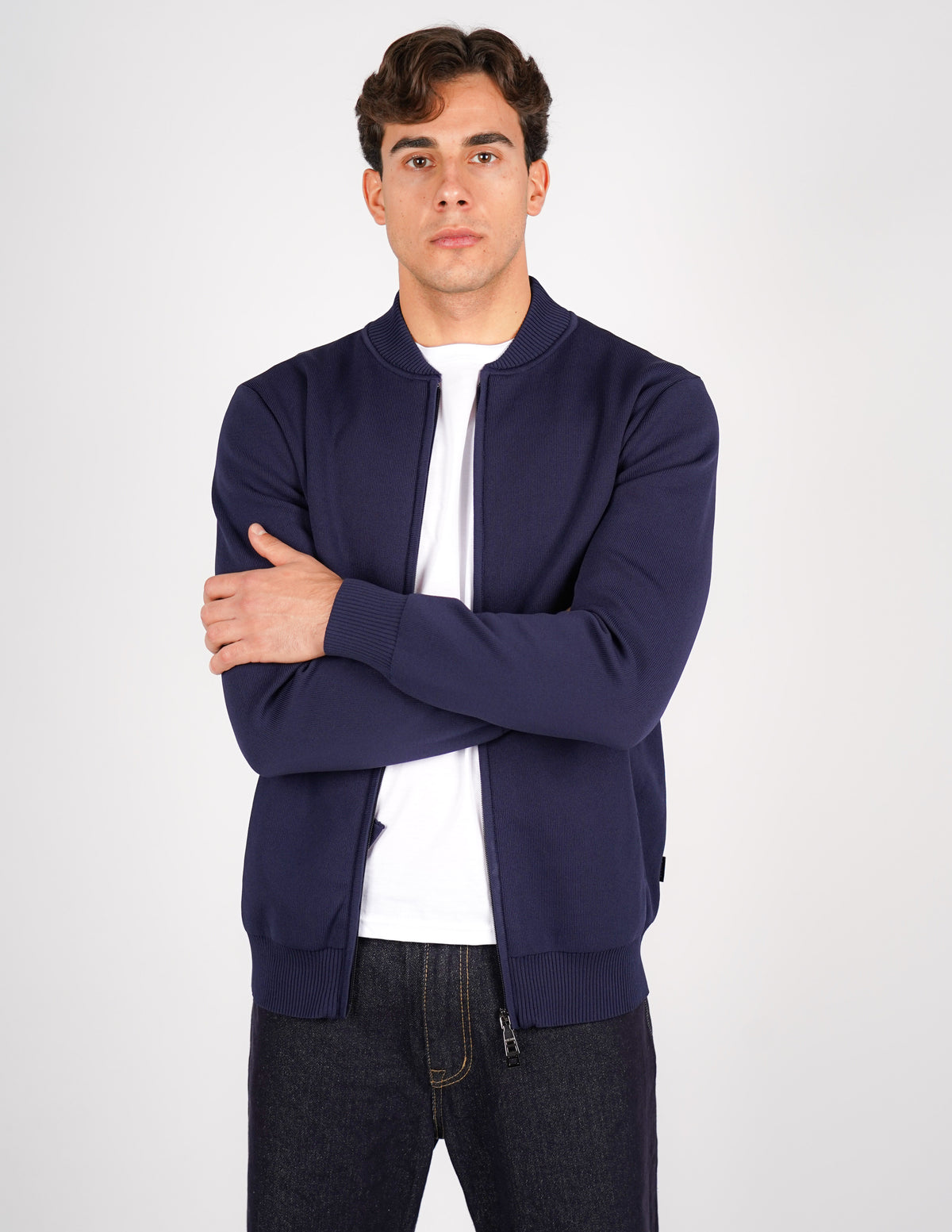 cardigan college con zip antipilling