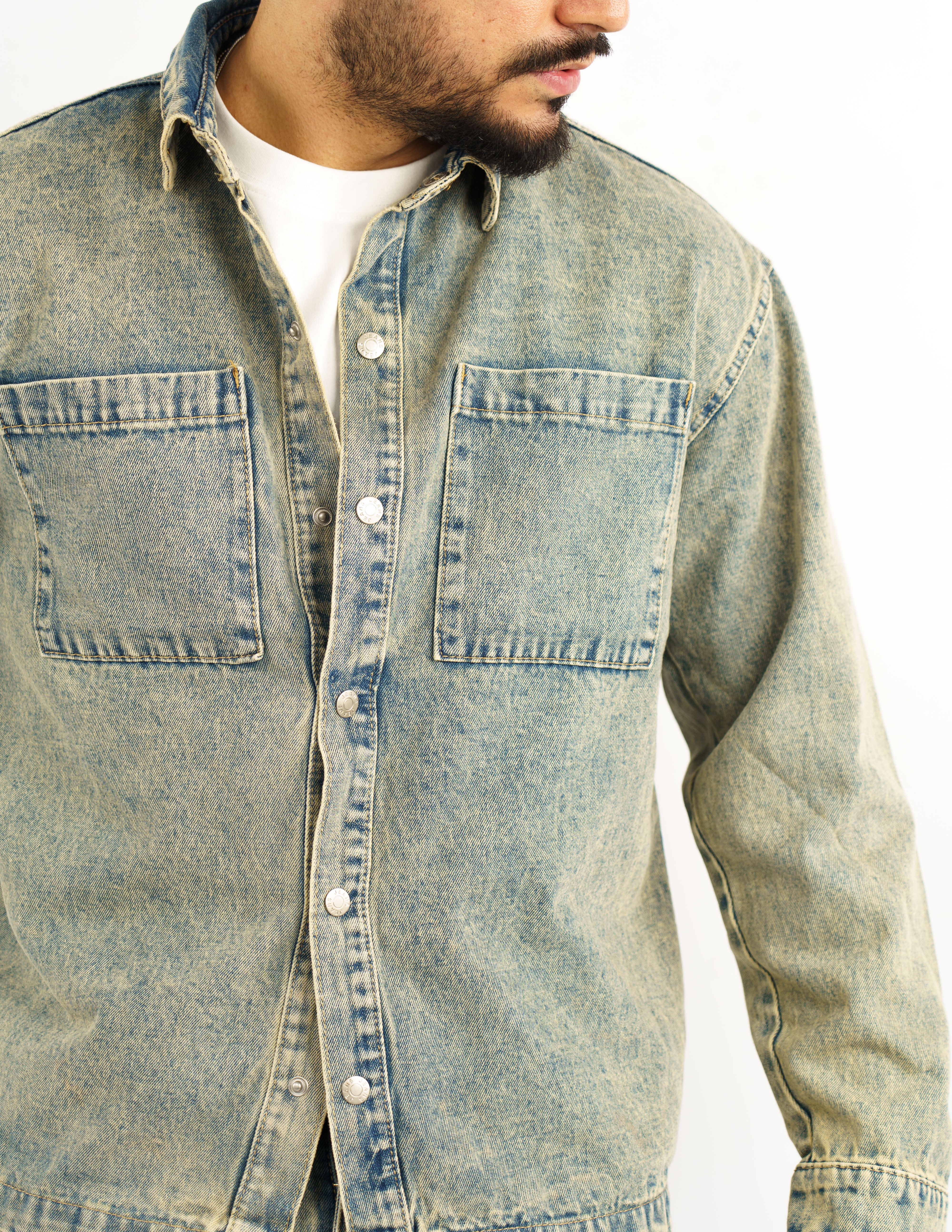 coordinato uomo jeans sabbiato
