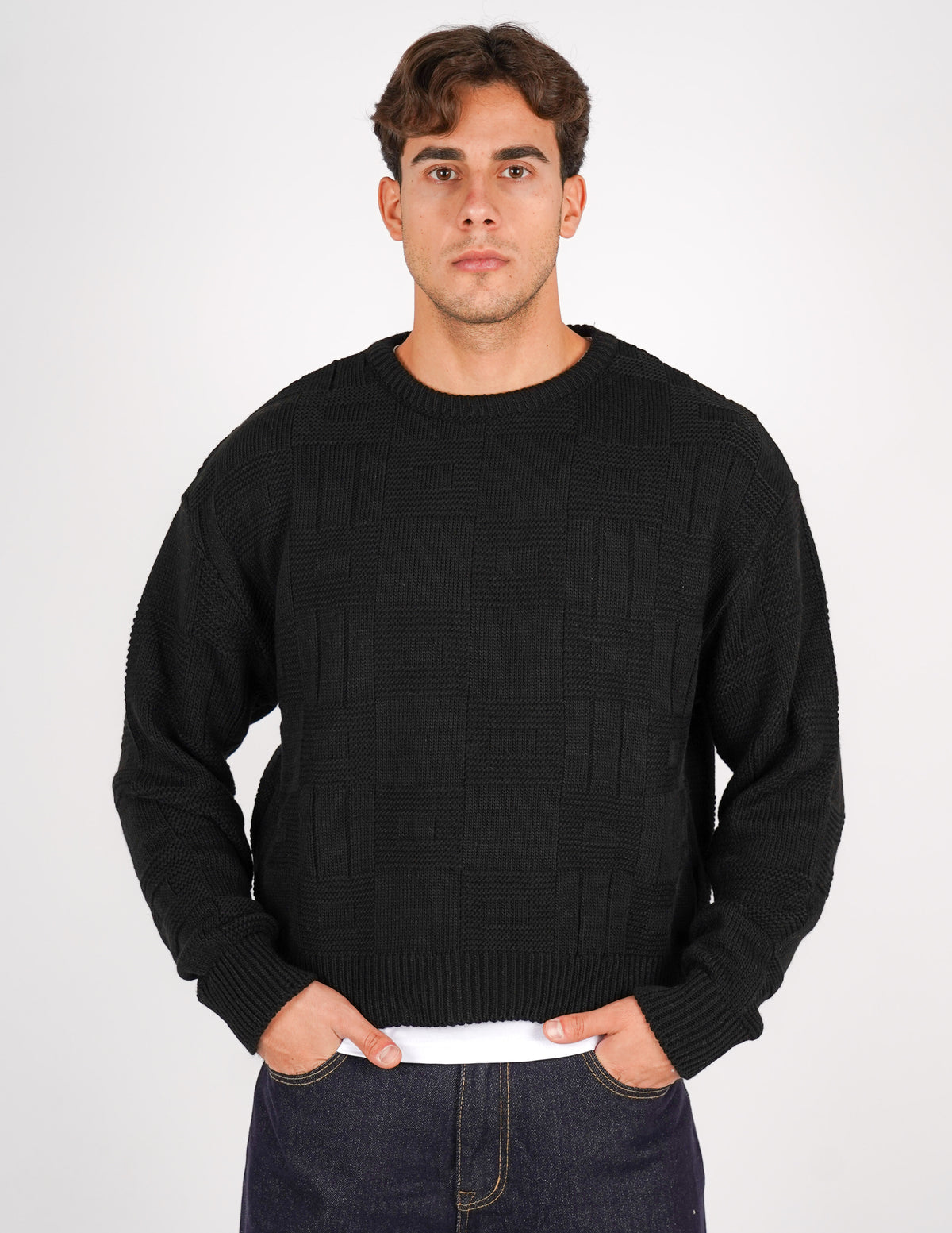 maglione crop strutturato