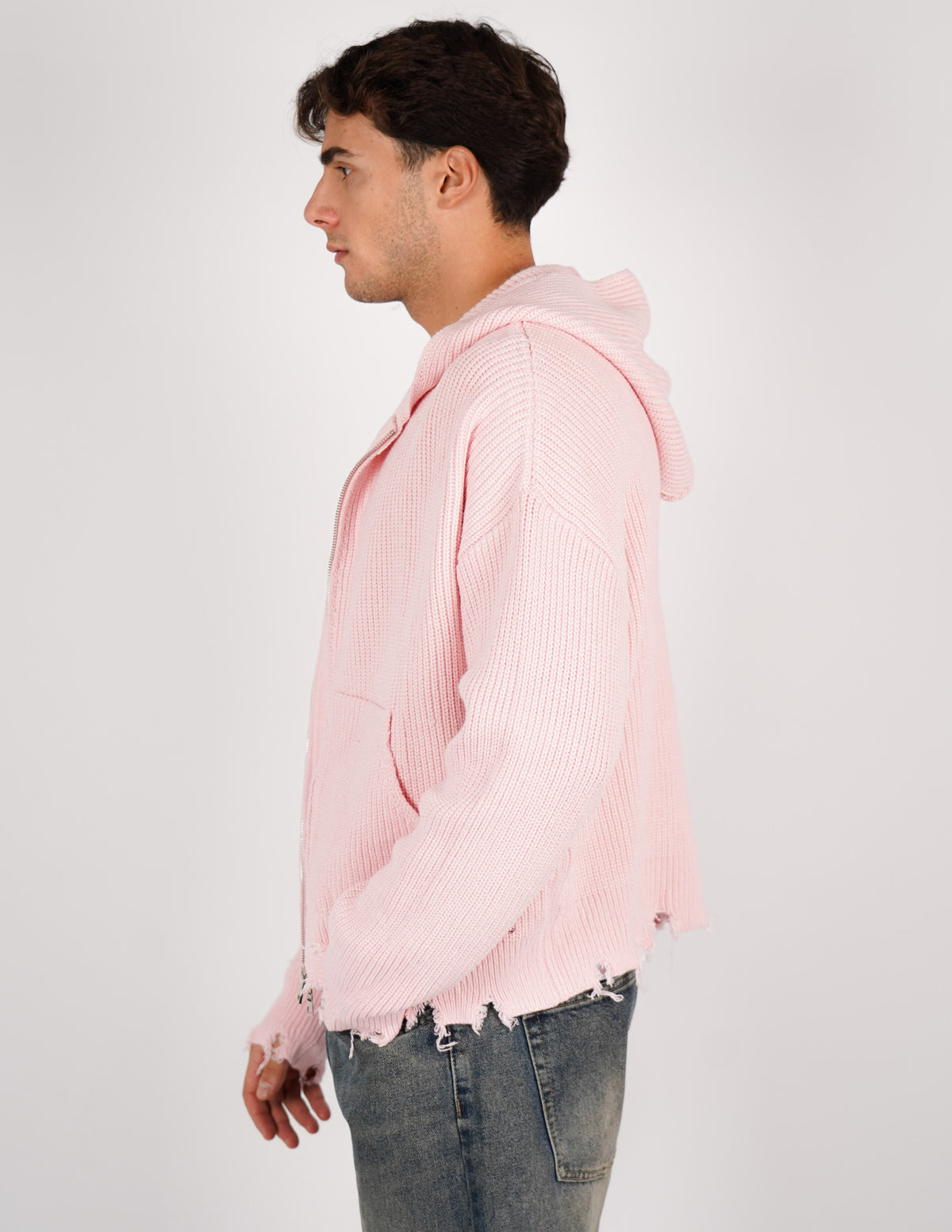 maglione misto lana crop fit