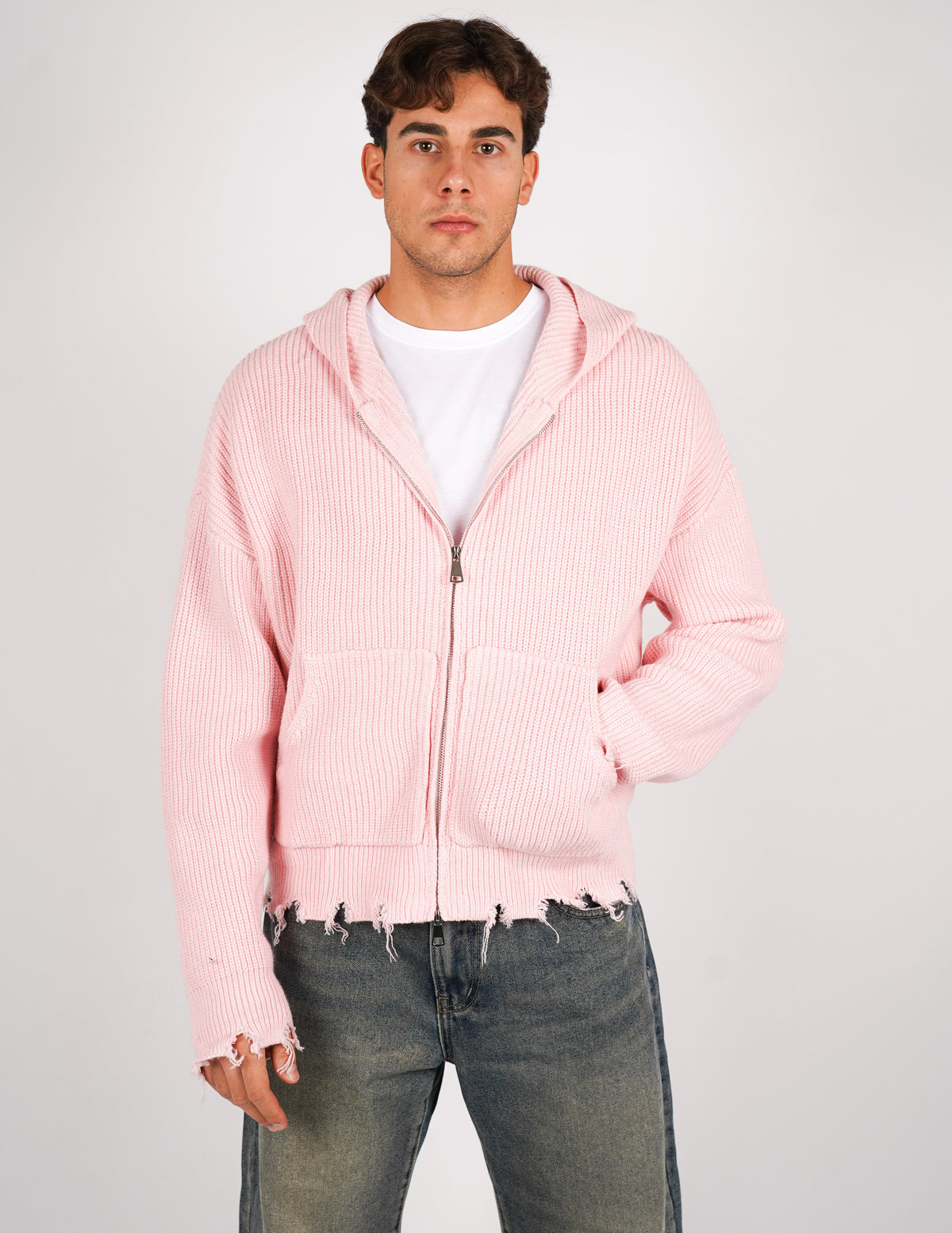 maglione misto lana crop fit