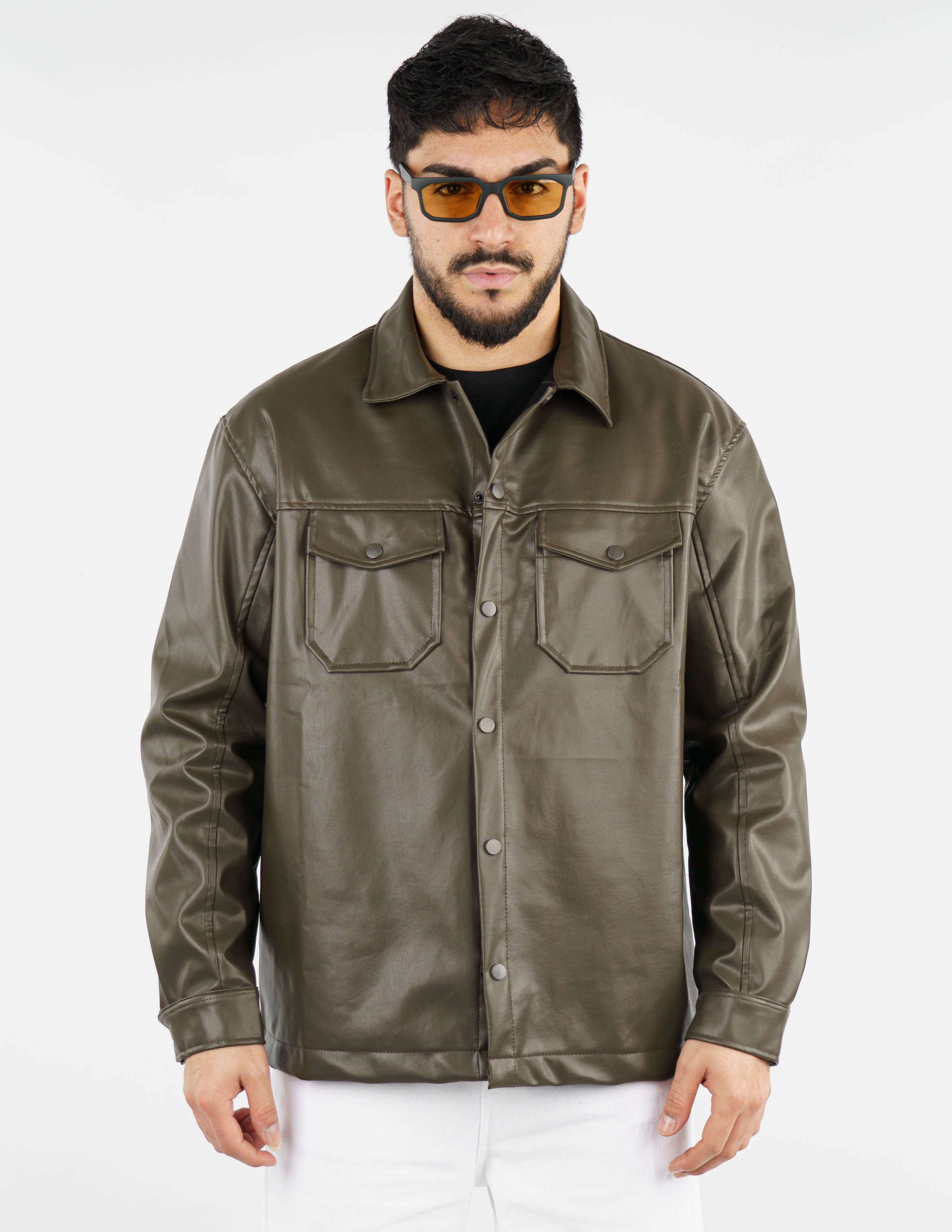 overshirt pelle