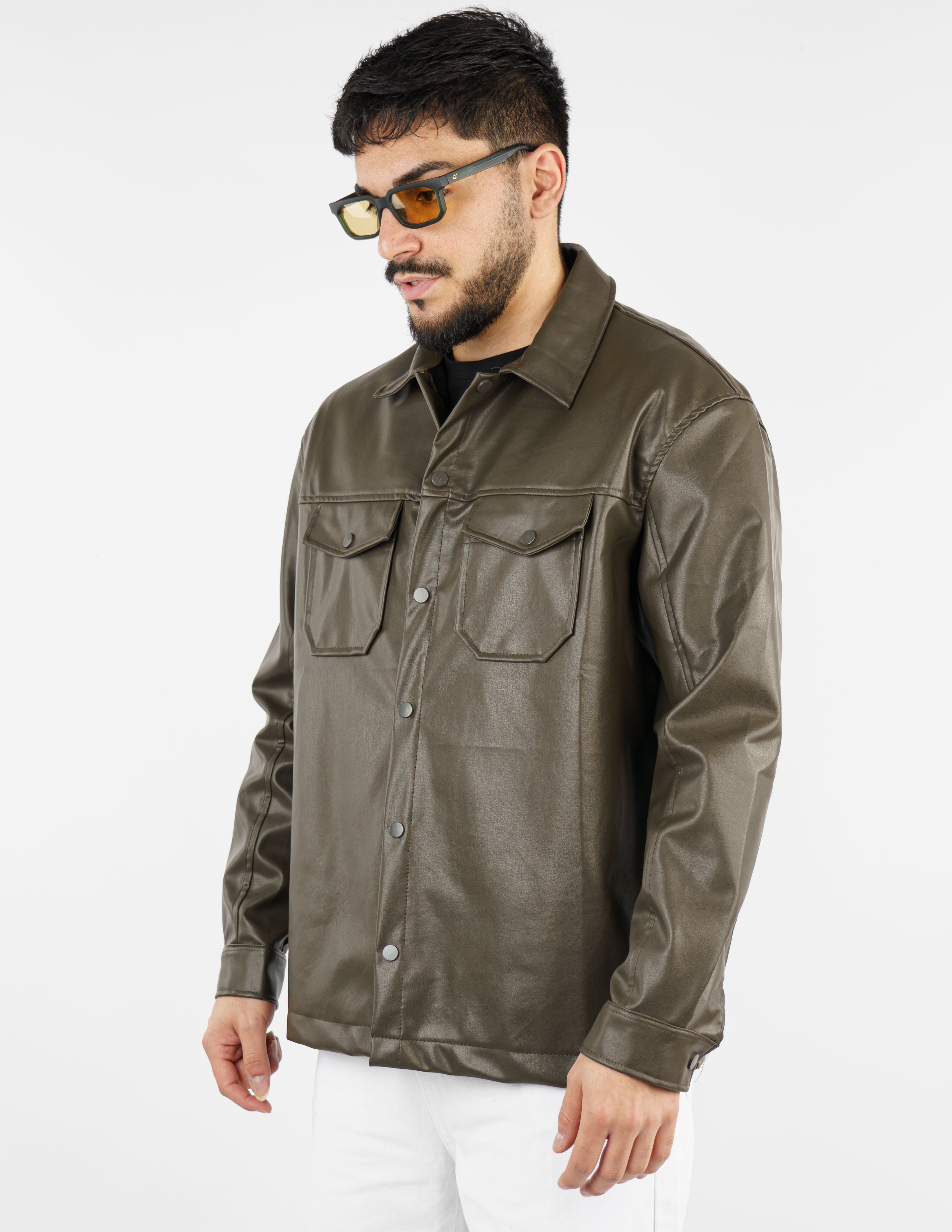 overshirt pelle