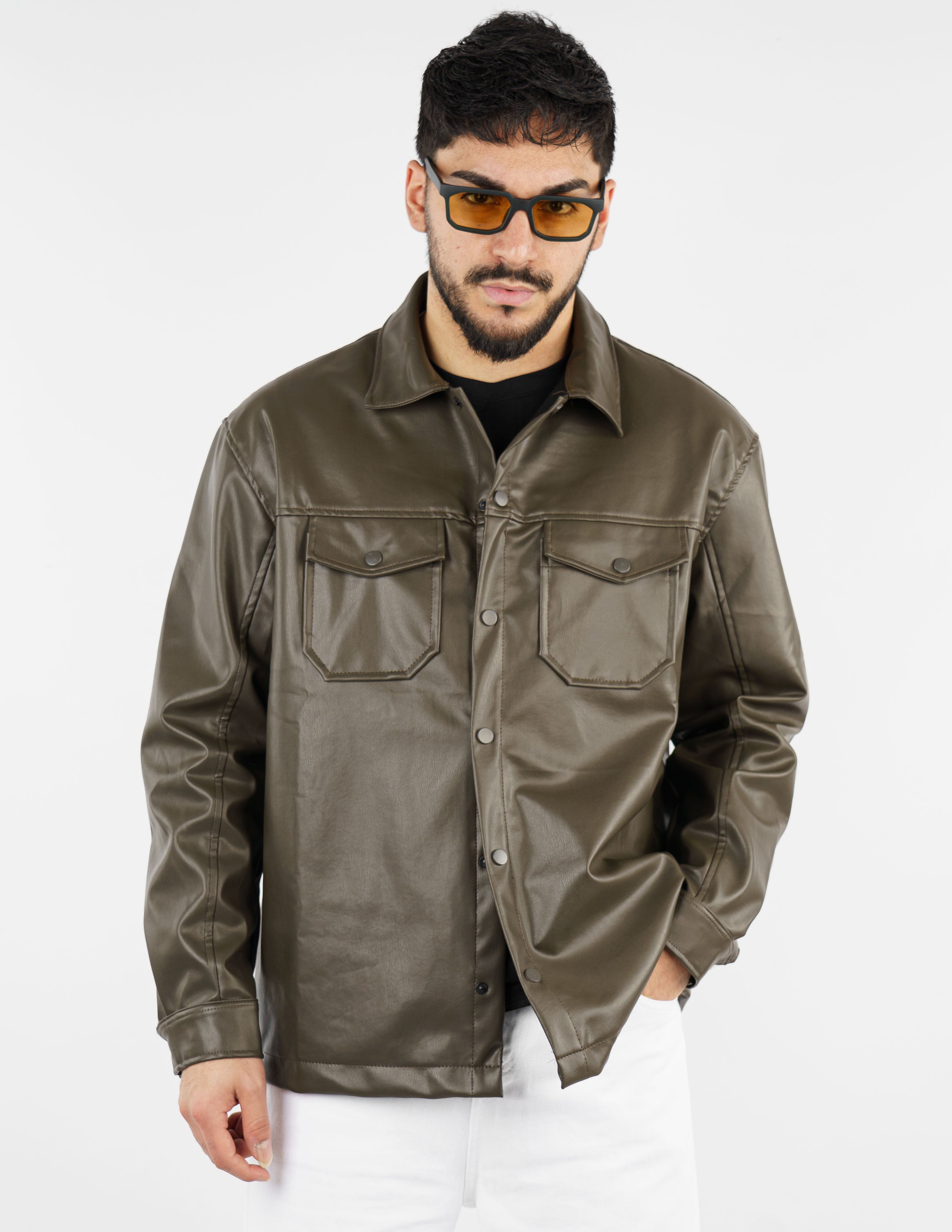 overshirt pelle