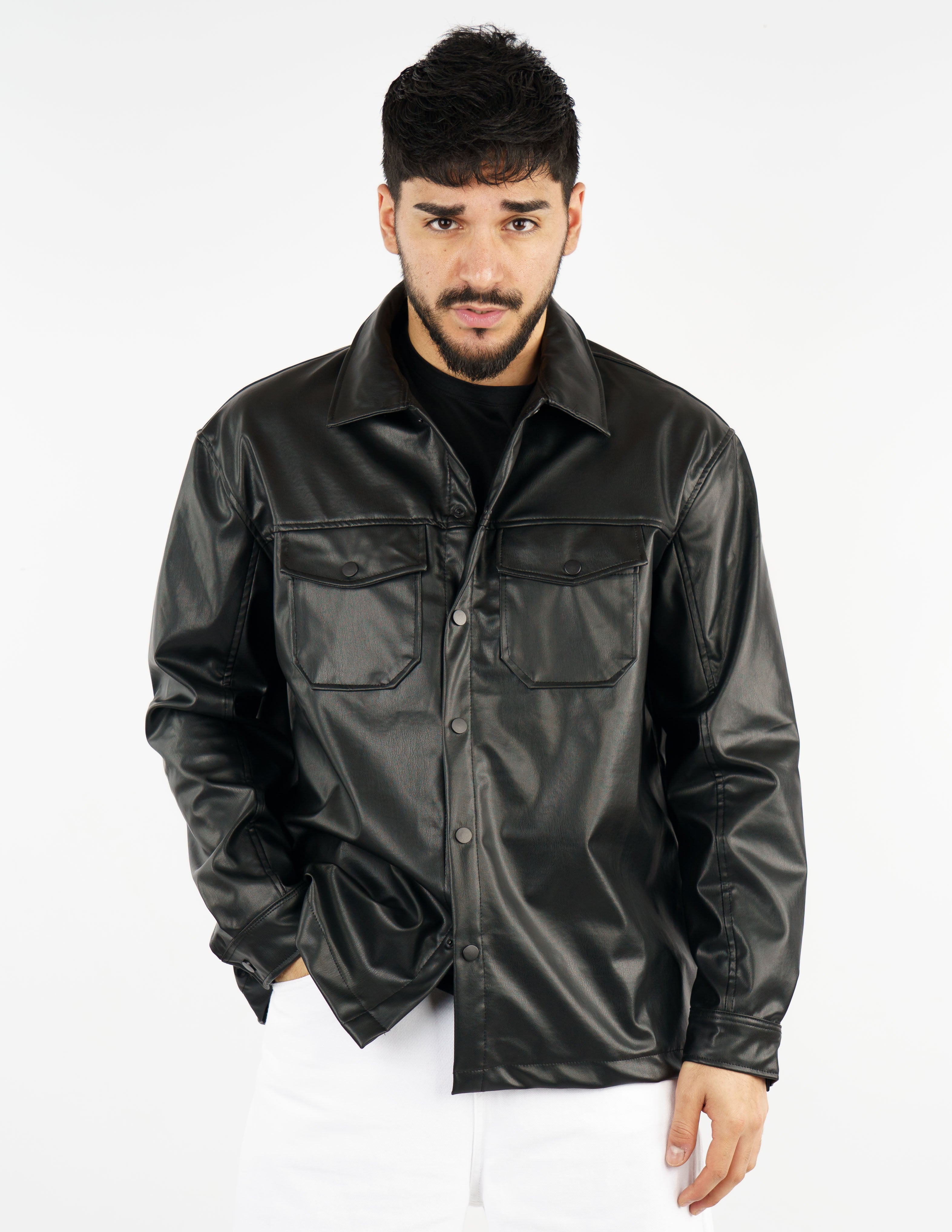 overshirt pelle