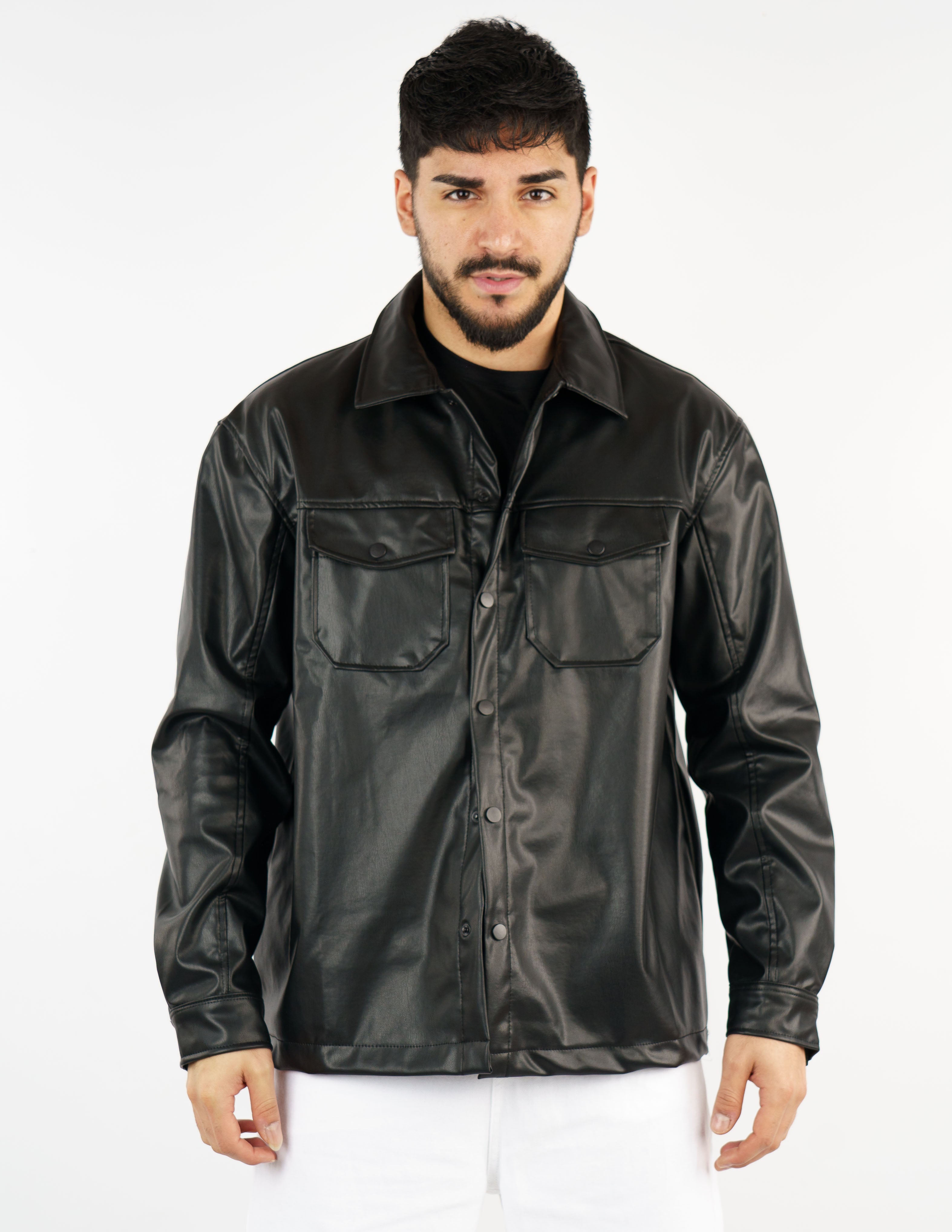 overshirt pelle