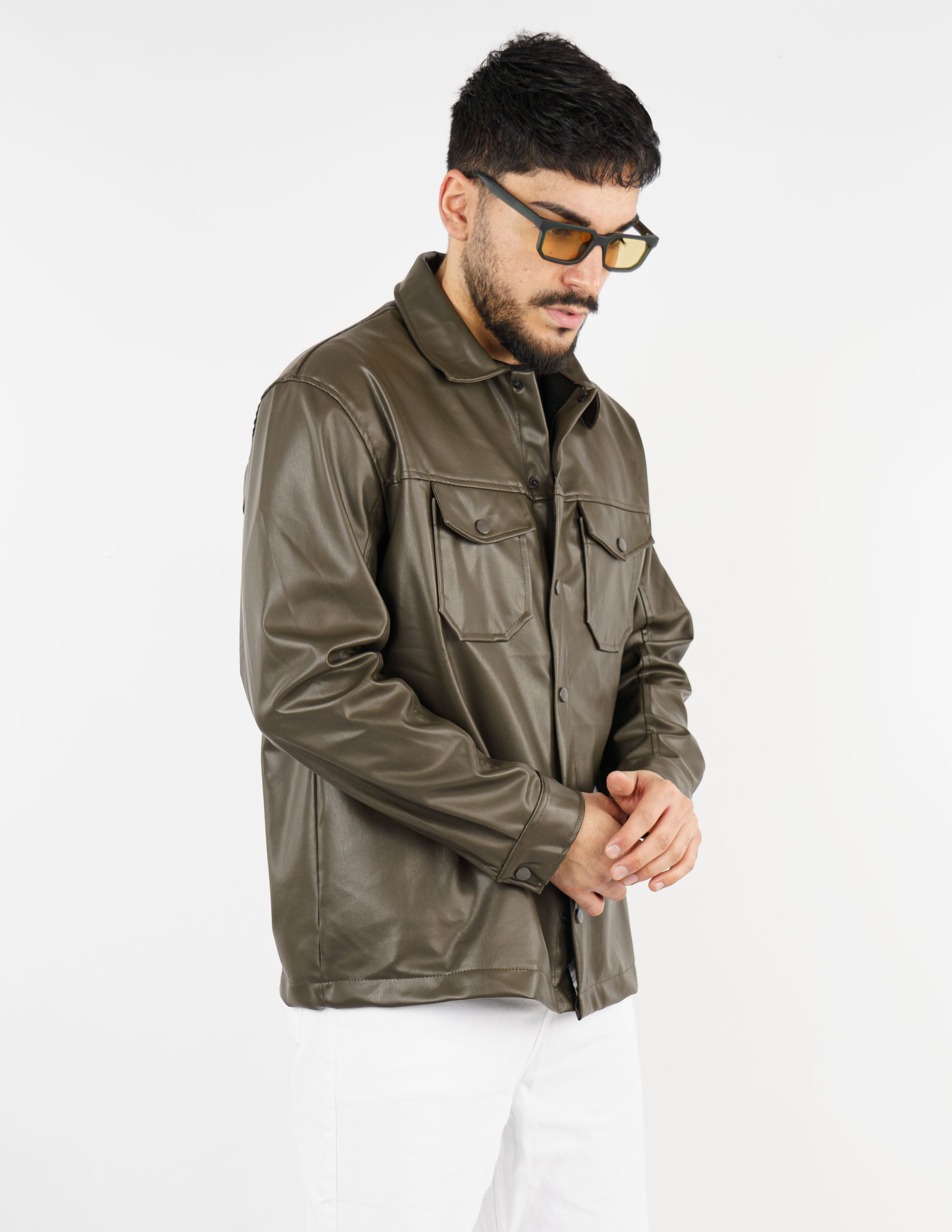 overshirt pelle