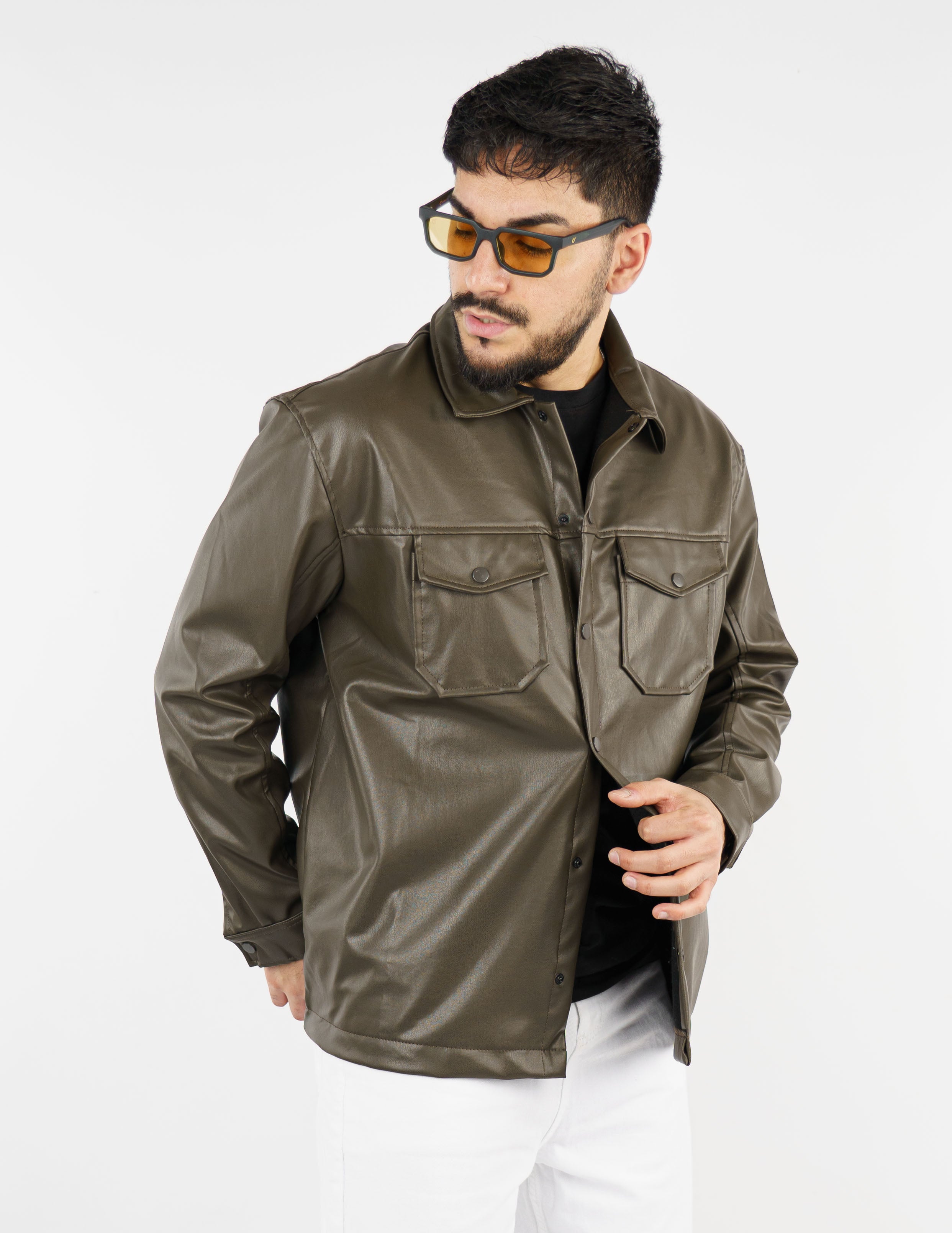 overshirt pelle