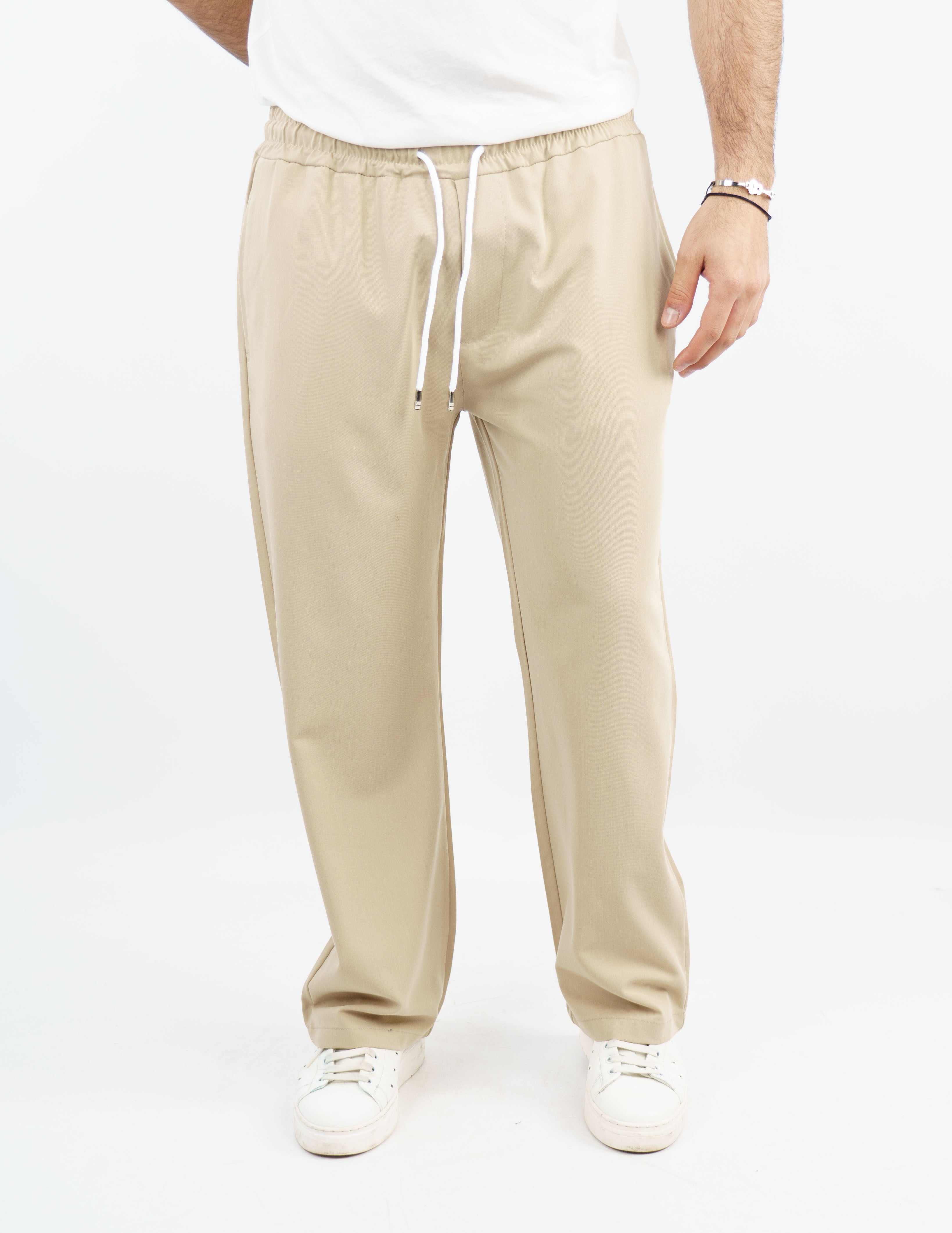 pantalone jogger fondo largo