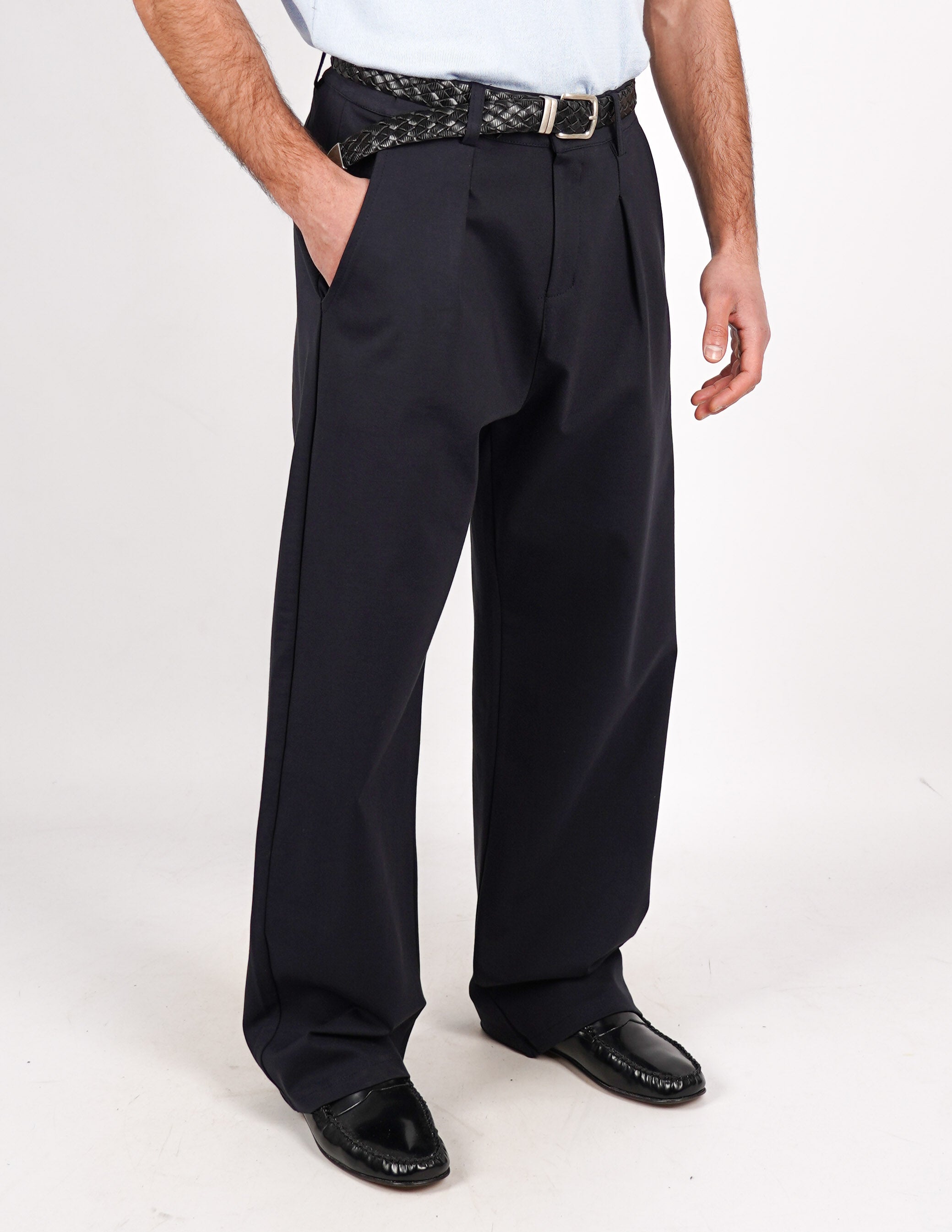 pantalone punto milano fondo ampio