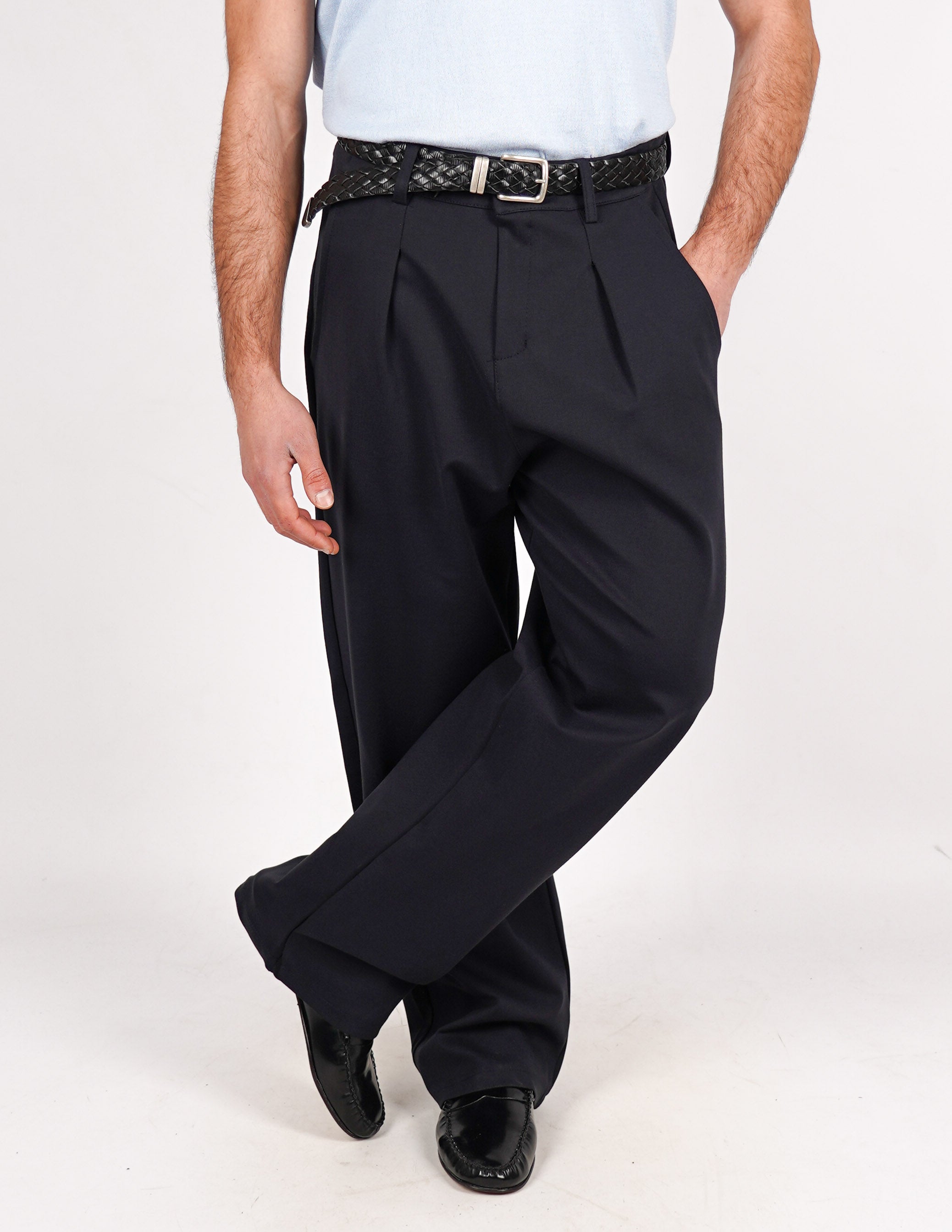 pantalone punto milano fondo ampio