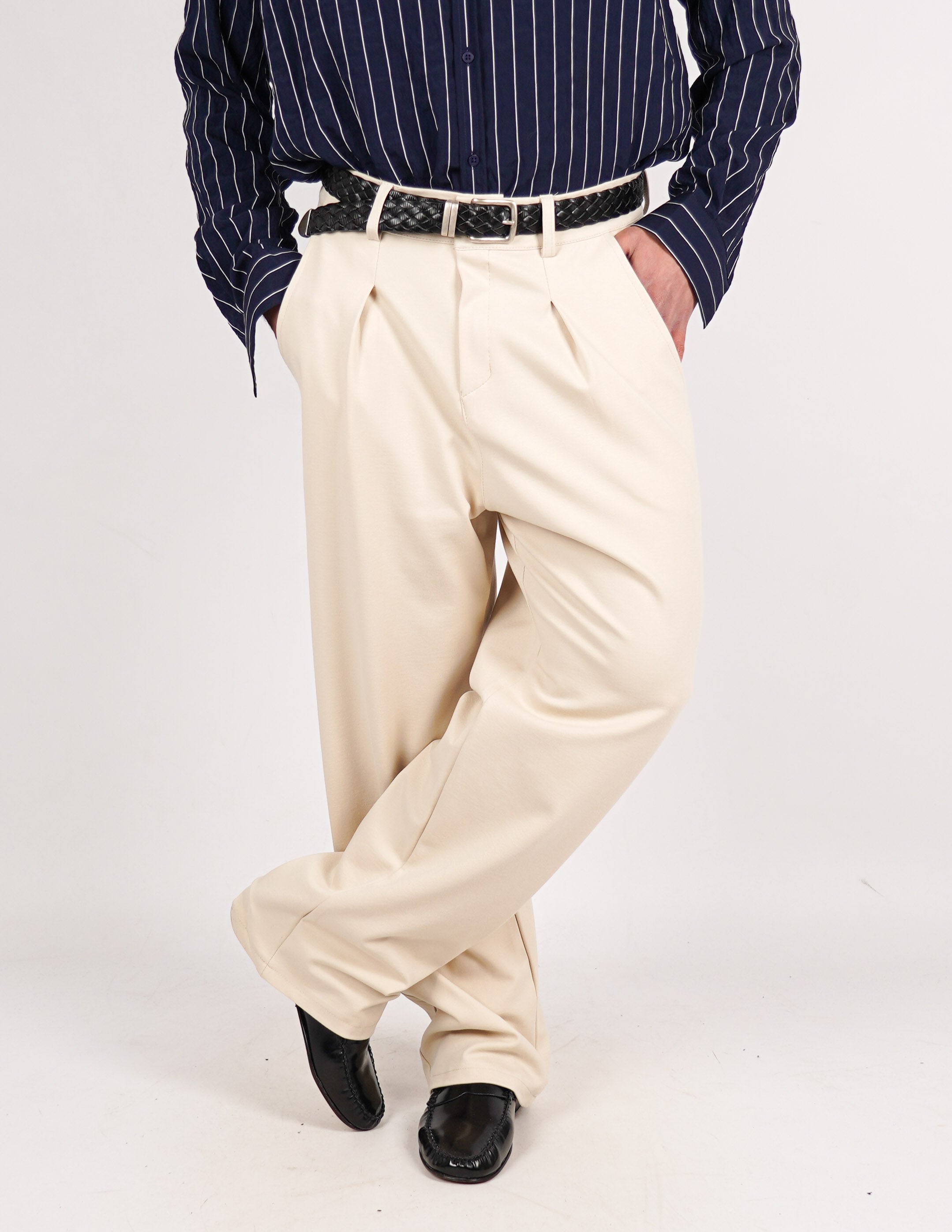 pantalone punto milano fondo ampio