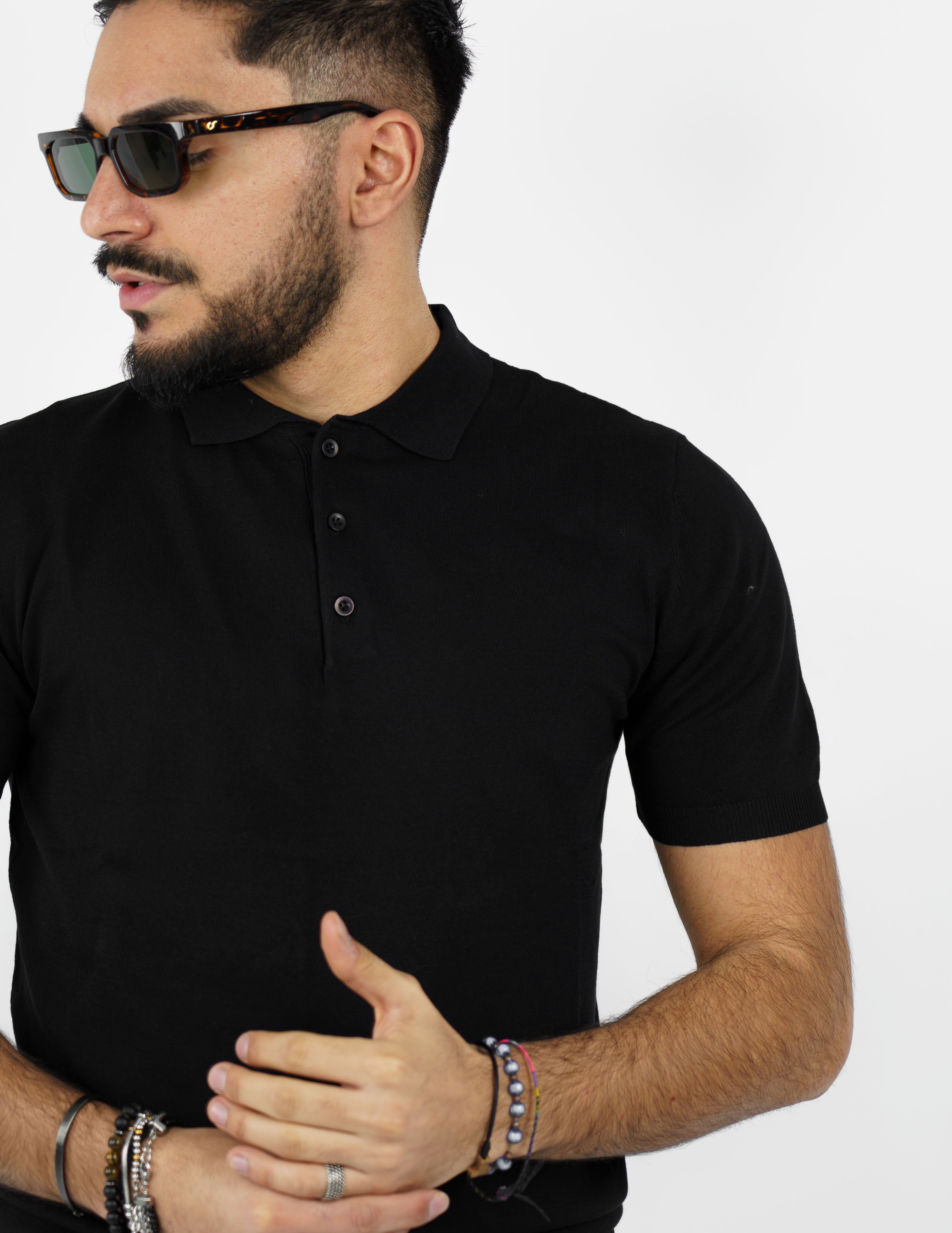 polo manica corta in filo