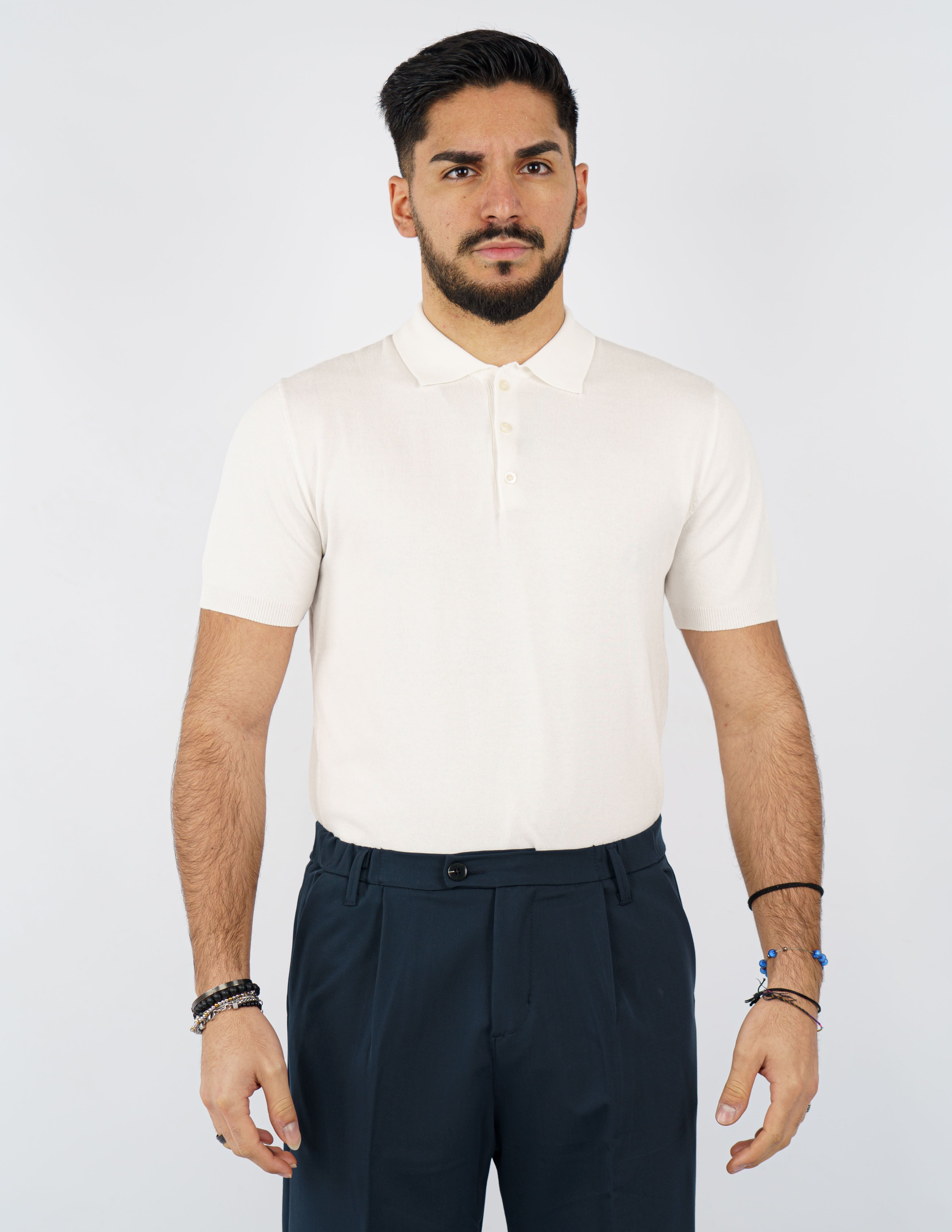polo manica corta in filo