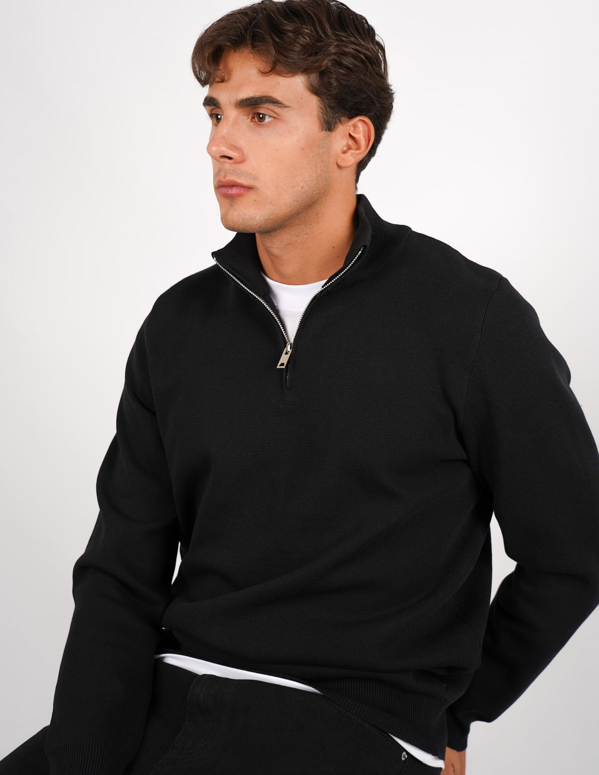 Pullover con mezza cerniera Regular Fit
