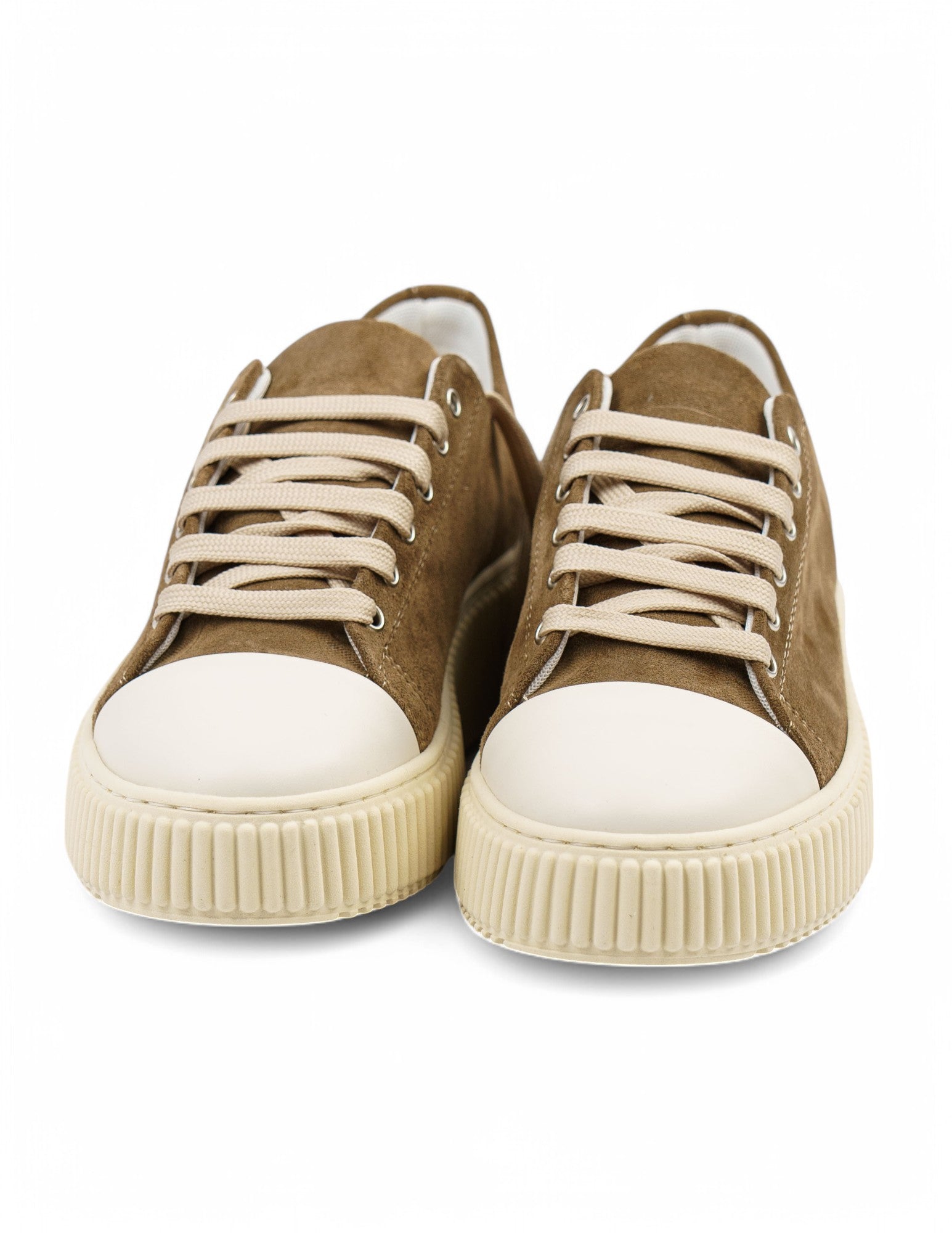 sneakers in pelle con fondo alto