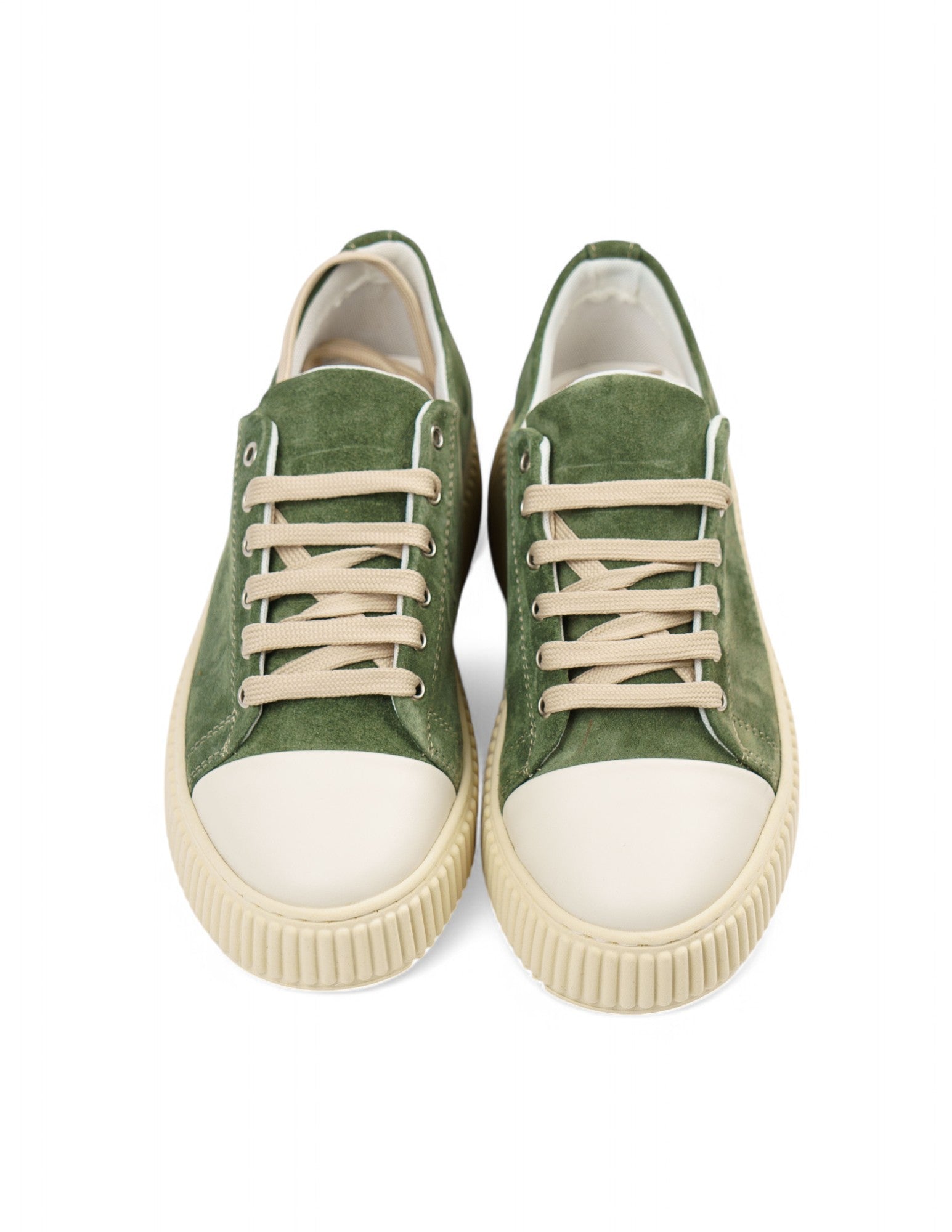 sneakers in pelle con fondo alto