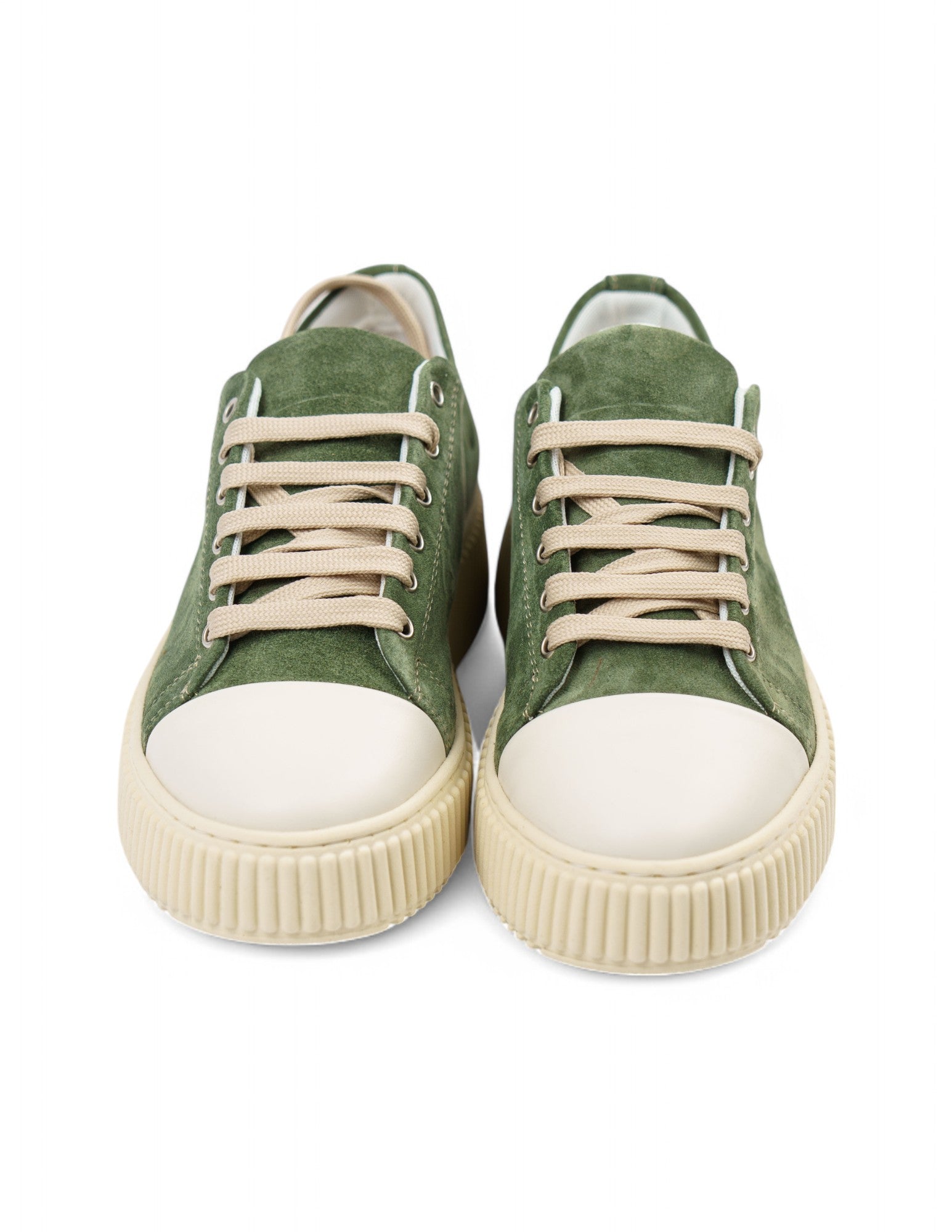 sneakers in pelle con fondo alto