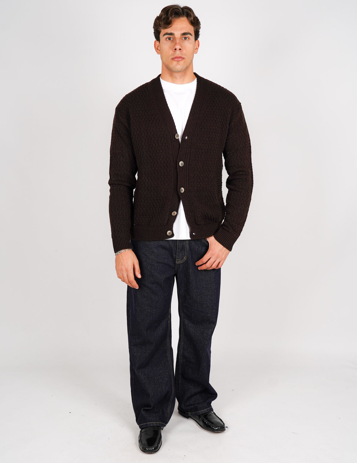cardigan strutturato tinta unita