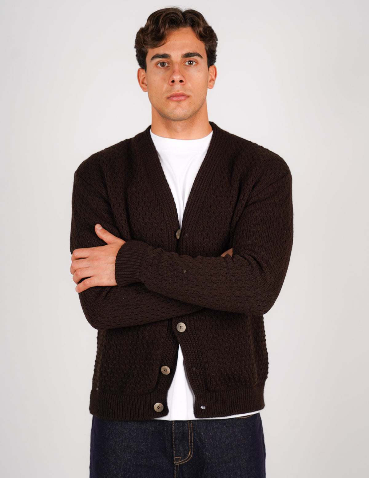 cardigan strutturato tinta unita