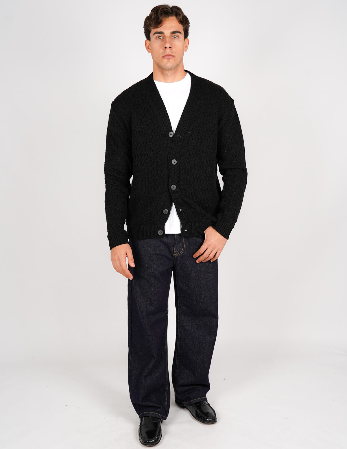 cardigan strutturato tinta unita