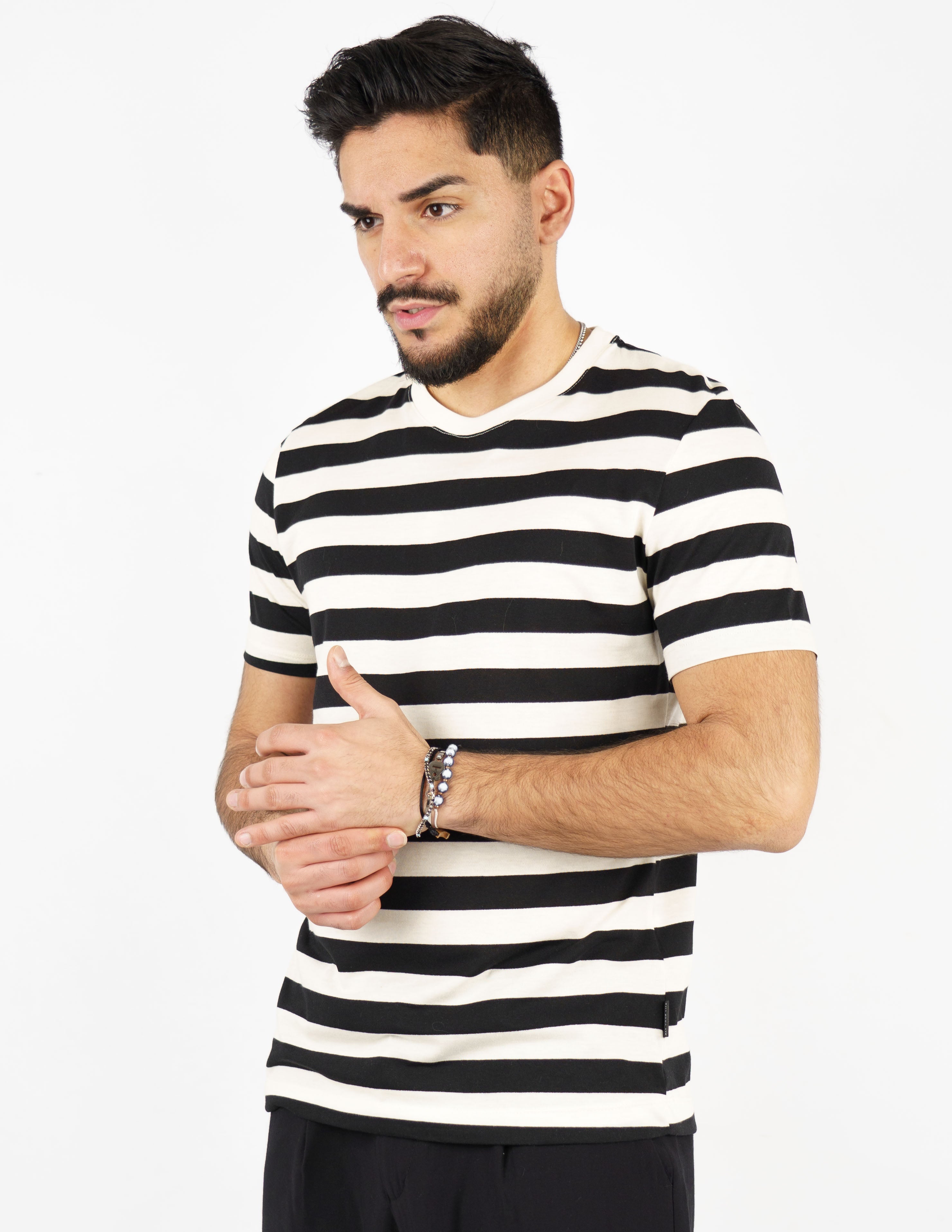 t-shirt cotone rigata