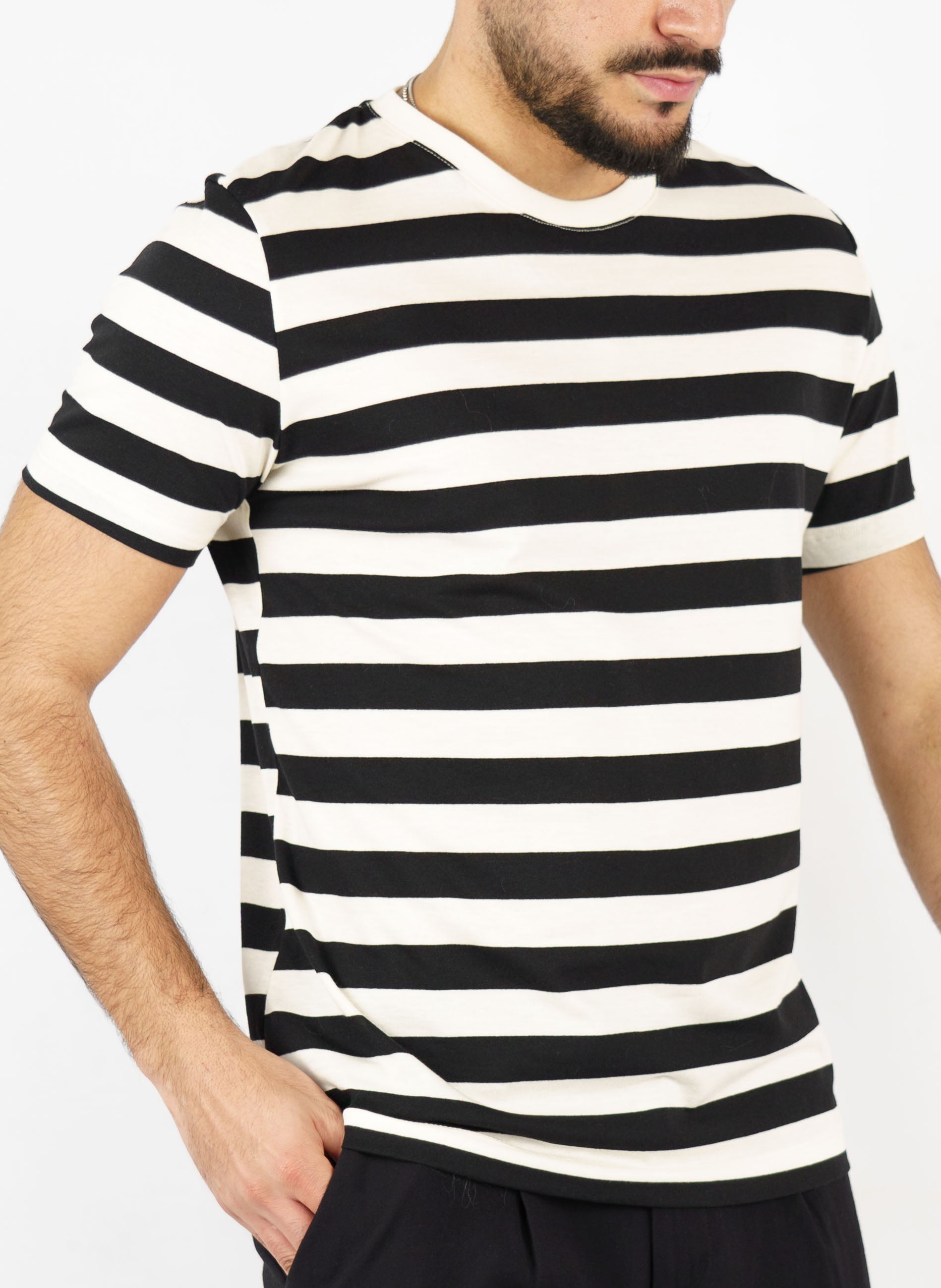 t-shirt cotone rigata