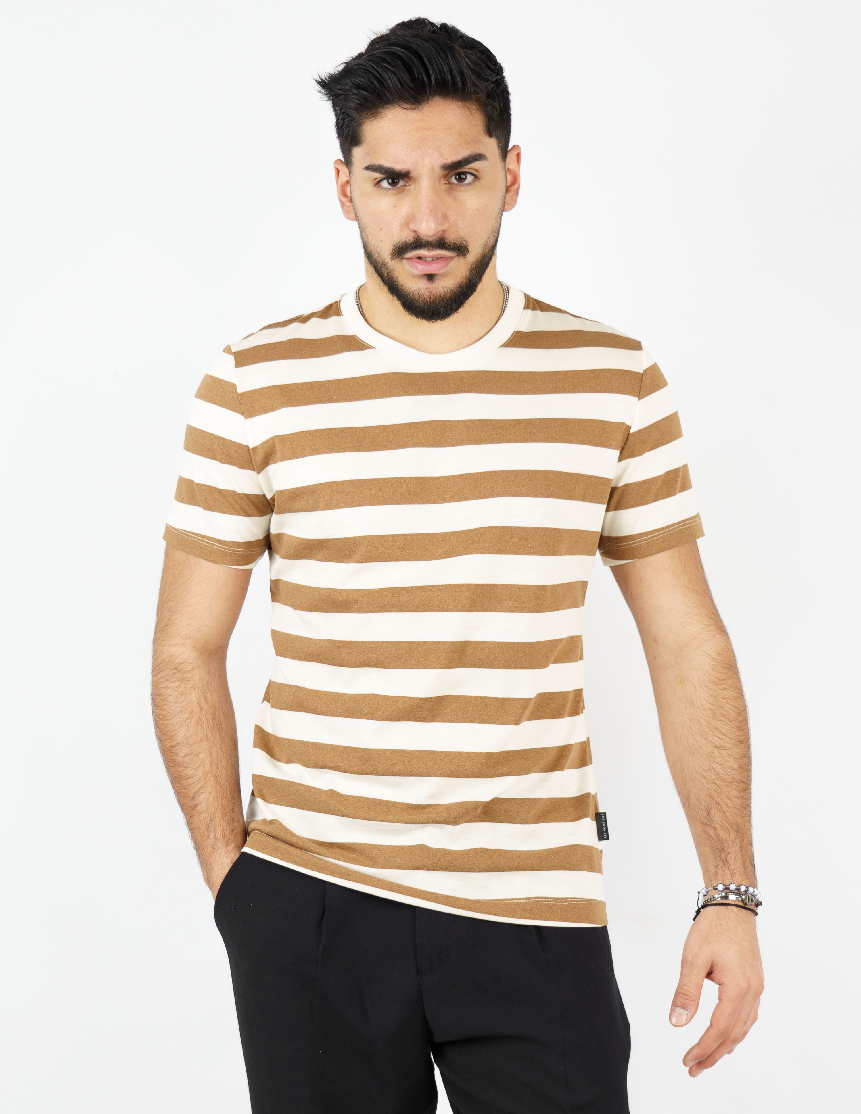 t-shirt cotone rigata