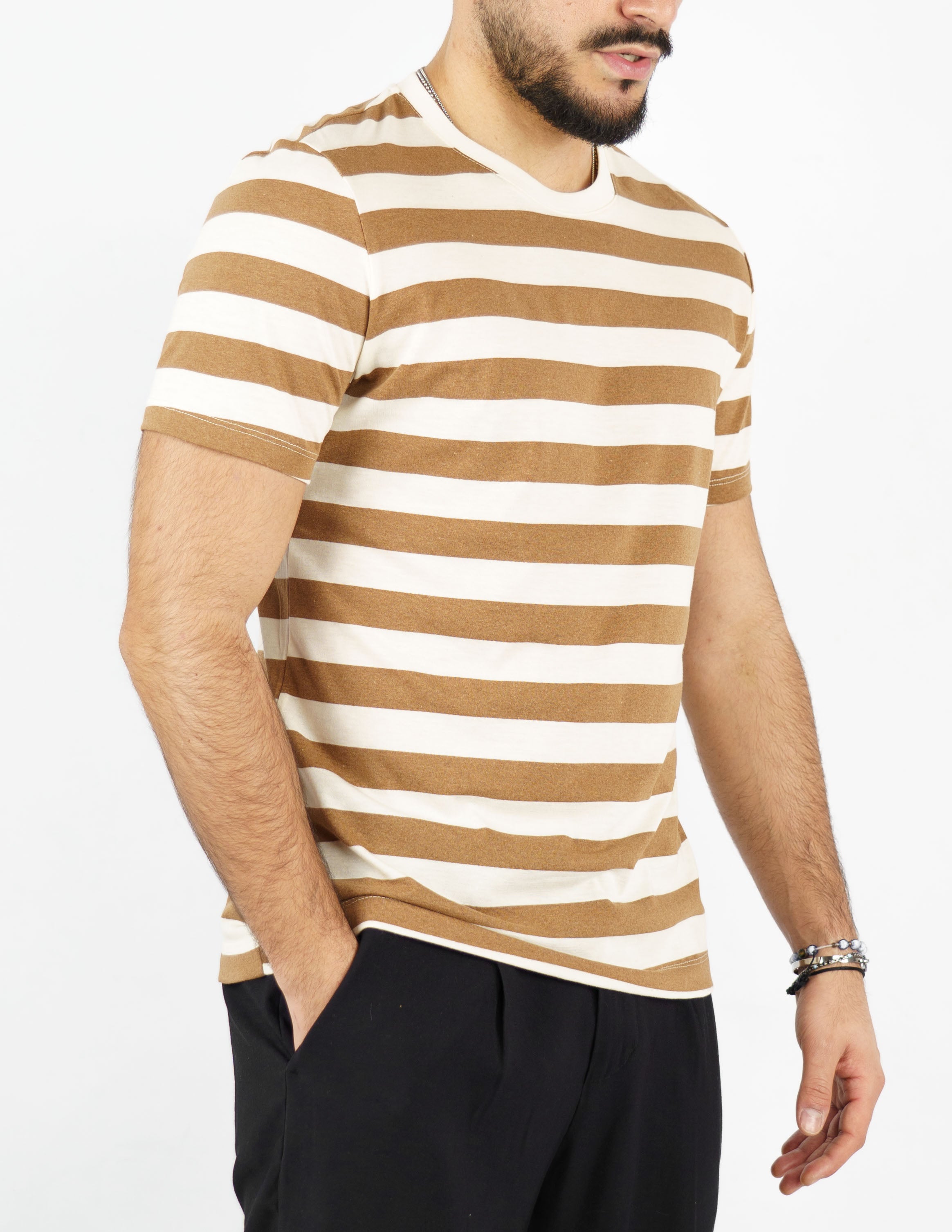 t-shirt cotone rigata