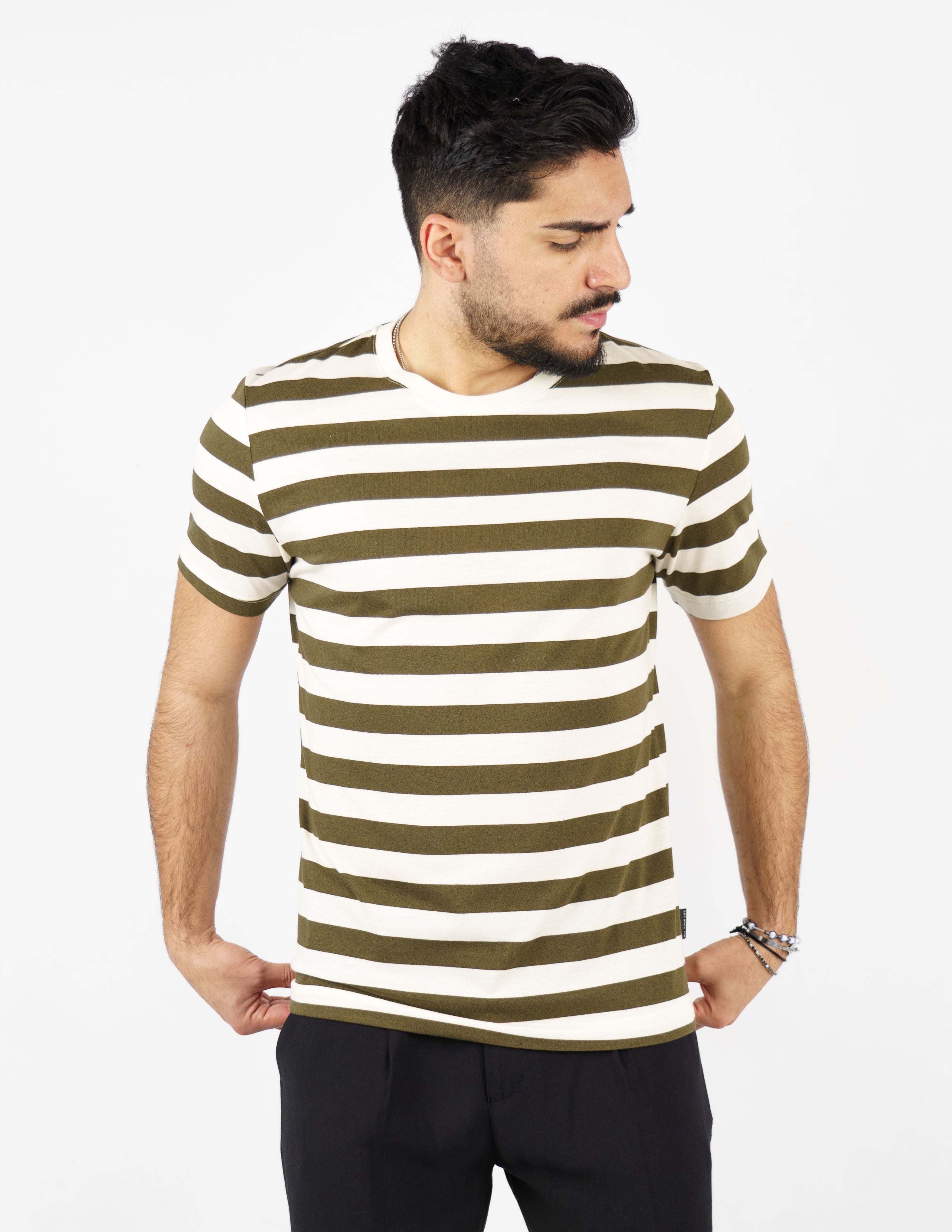t-shirt cotone rigata