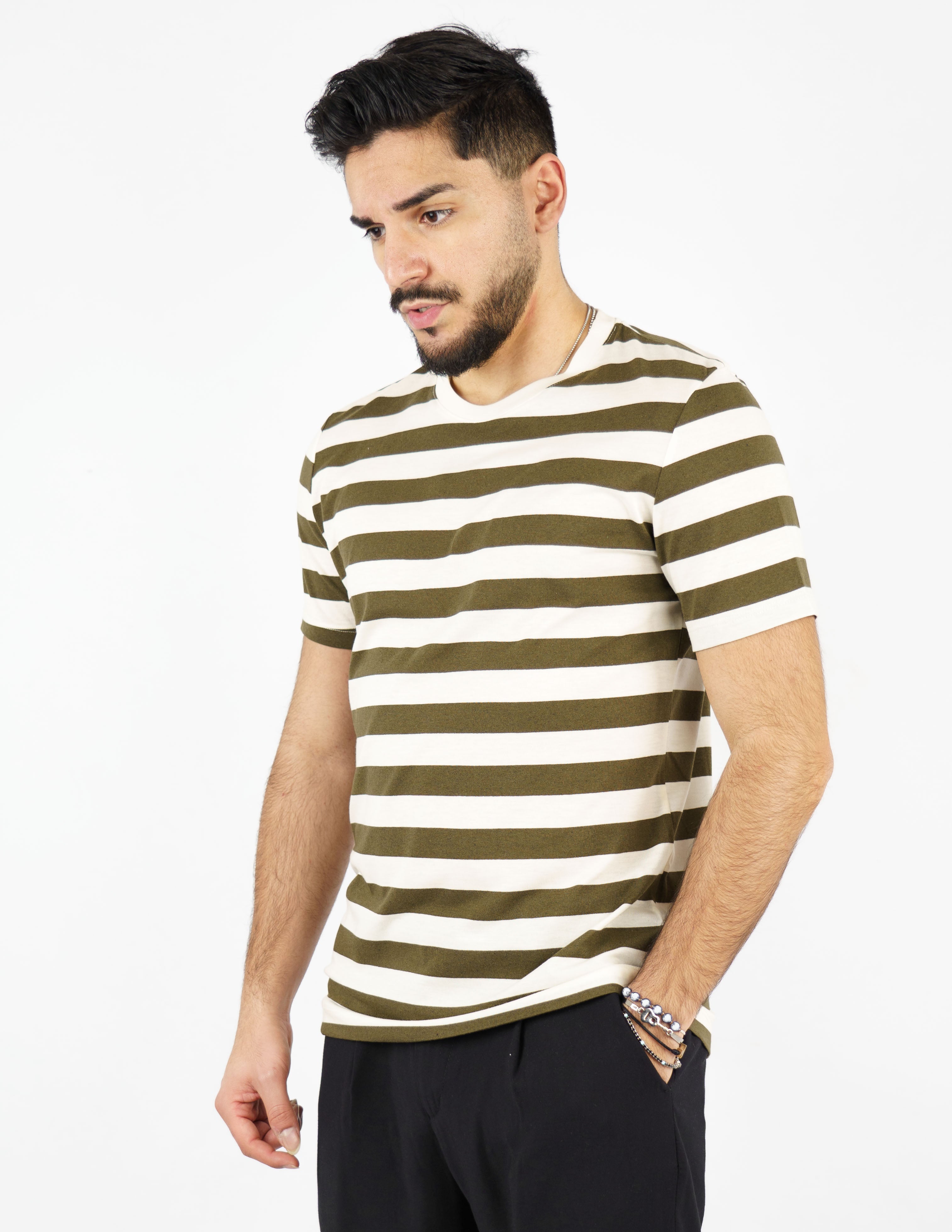 t-shirt cotone rigata