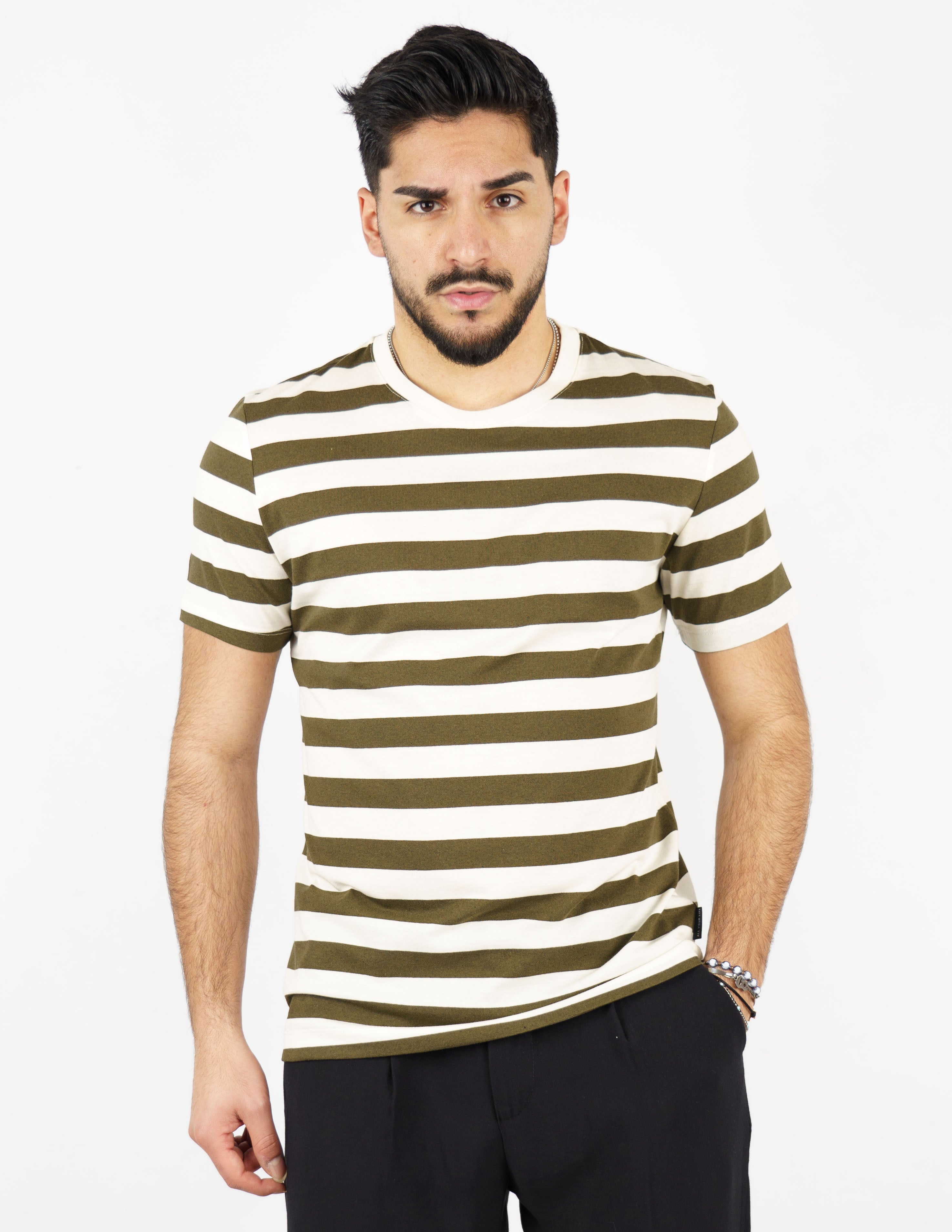 t-shirt cotone rigata