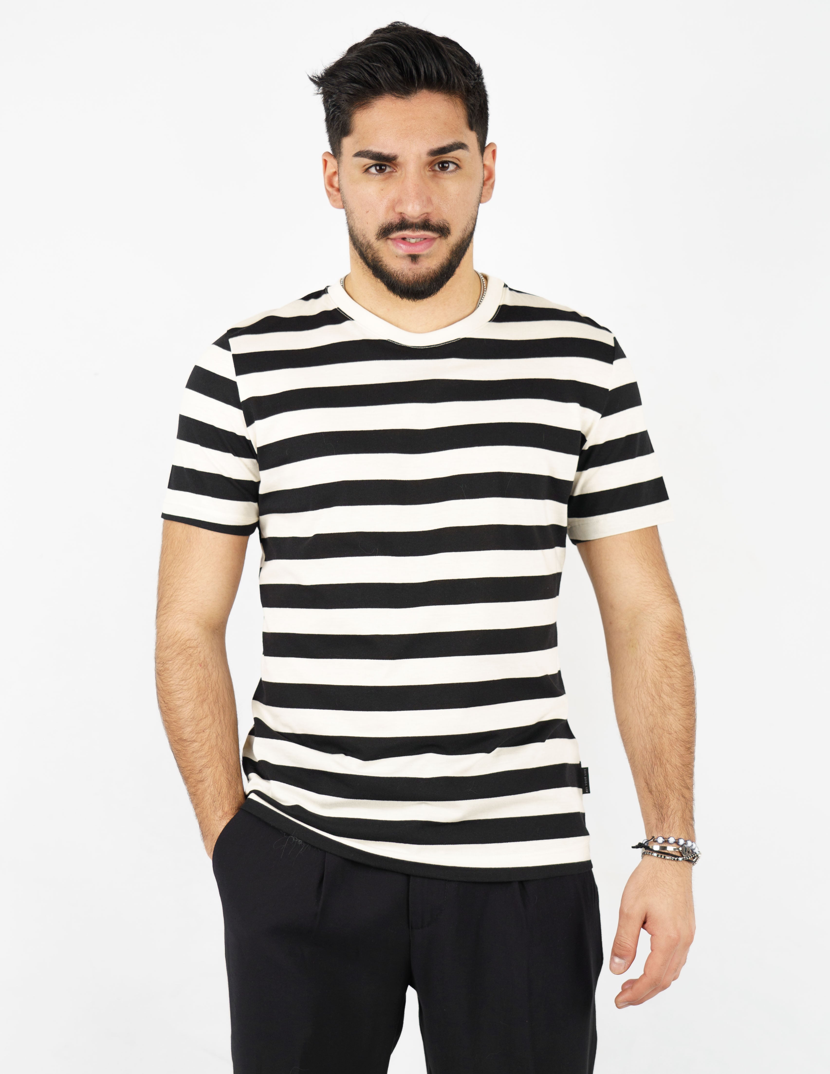 t-shirt cotone rigata