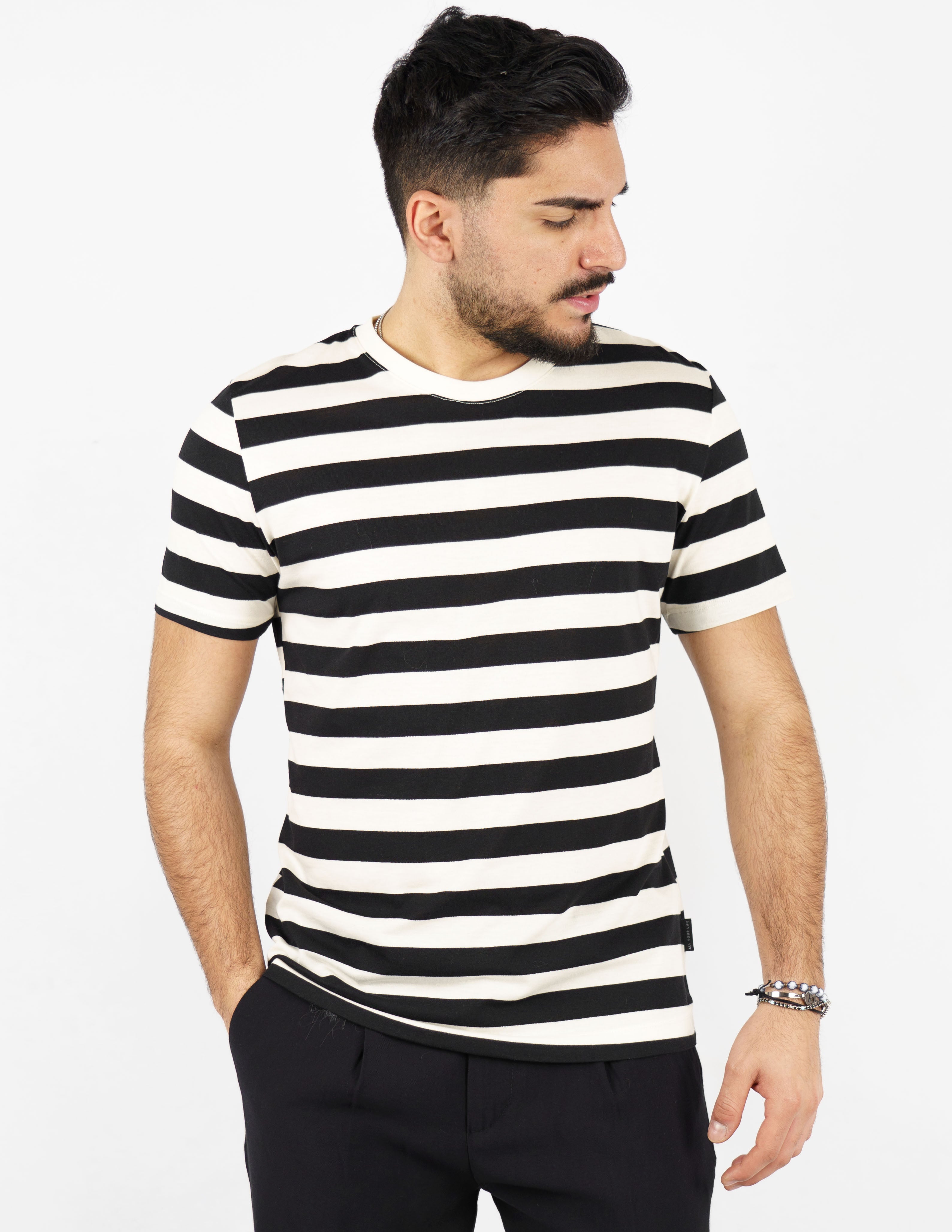 t-shirt cotone rigata