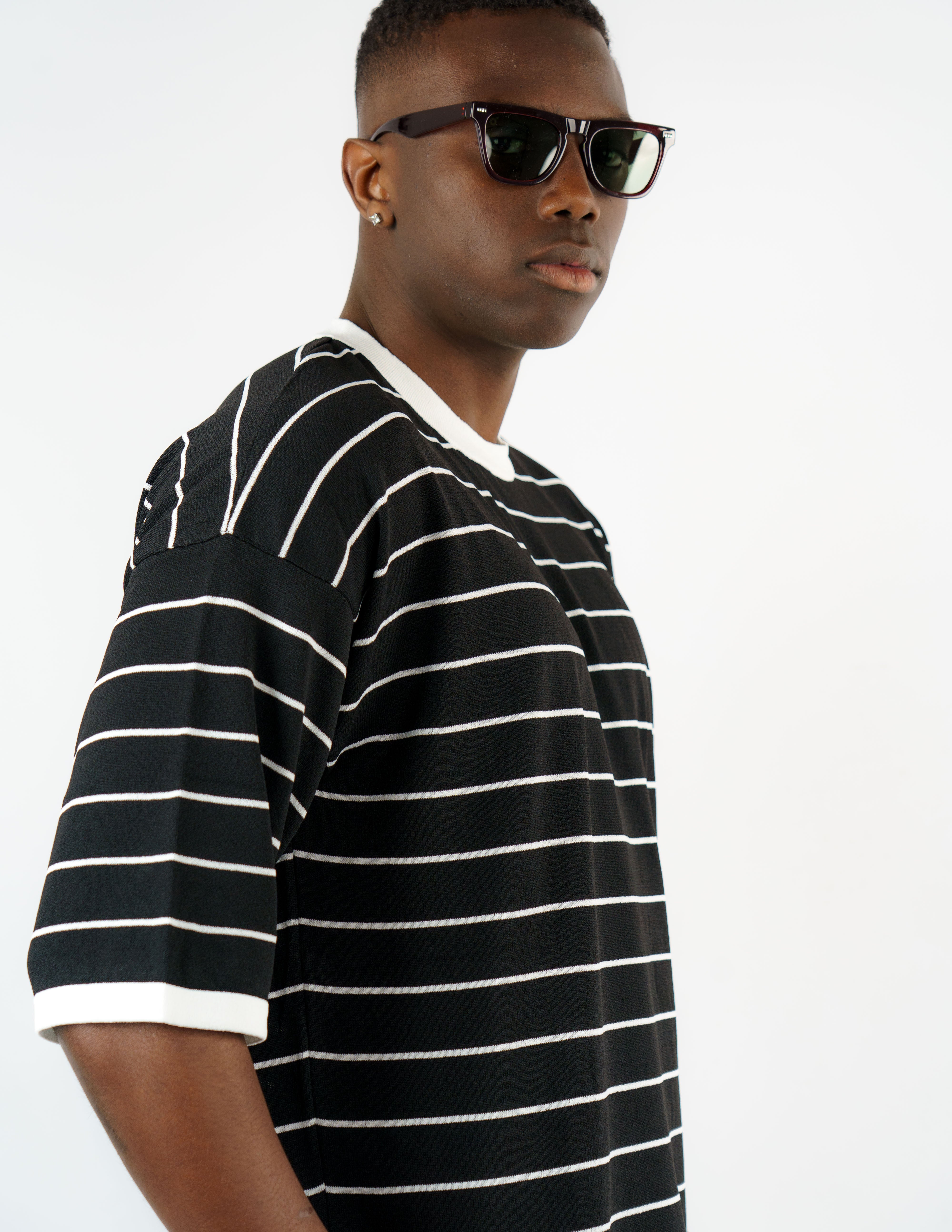 t-shirt girocollo rigata over