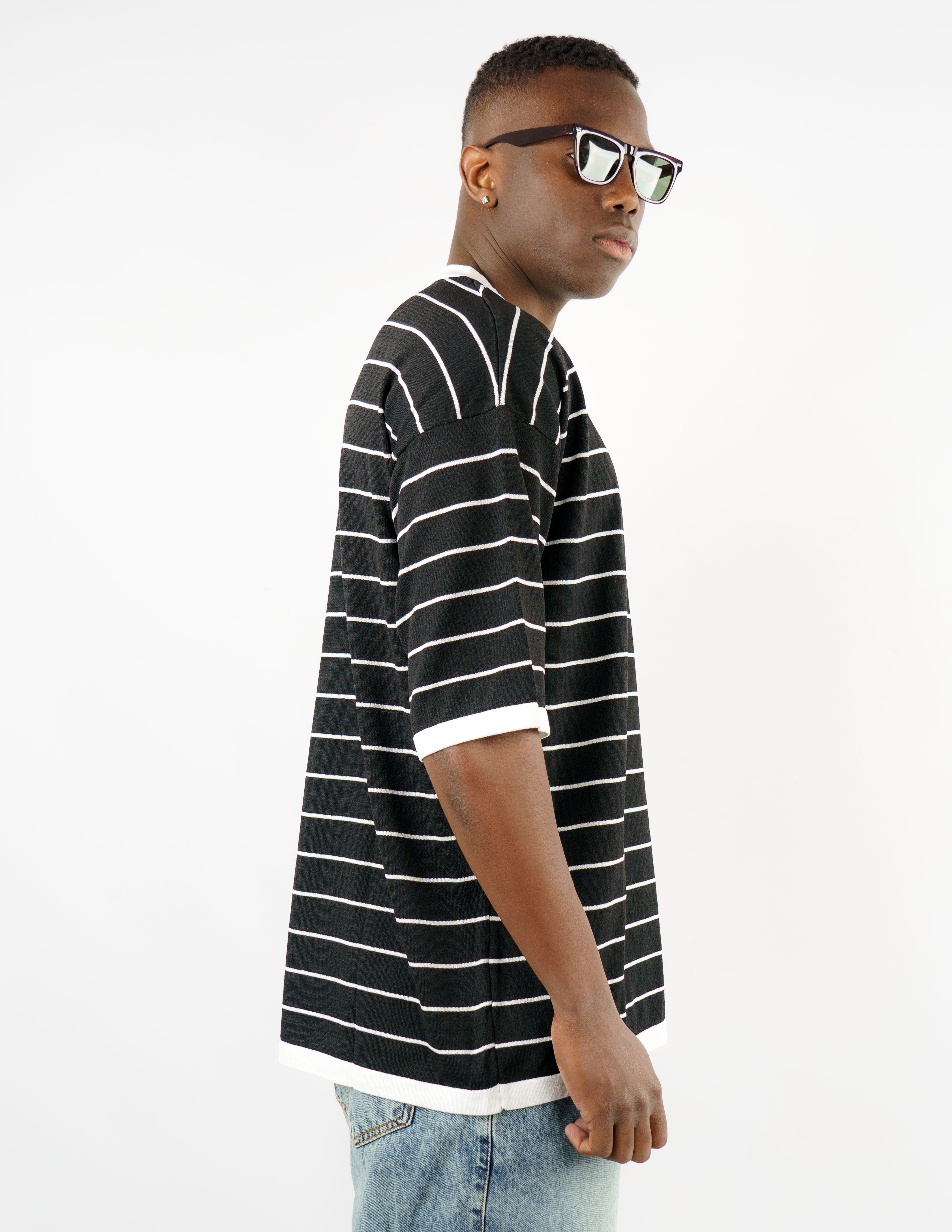 t-shirt girocollo rigata over