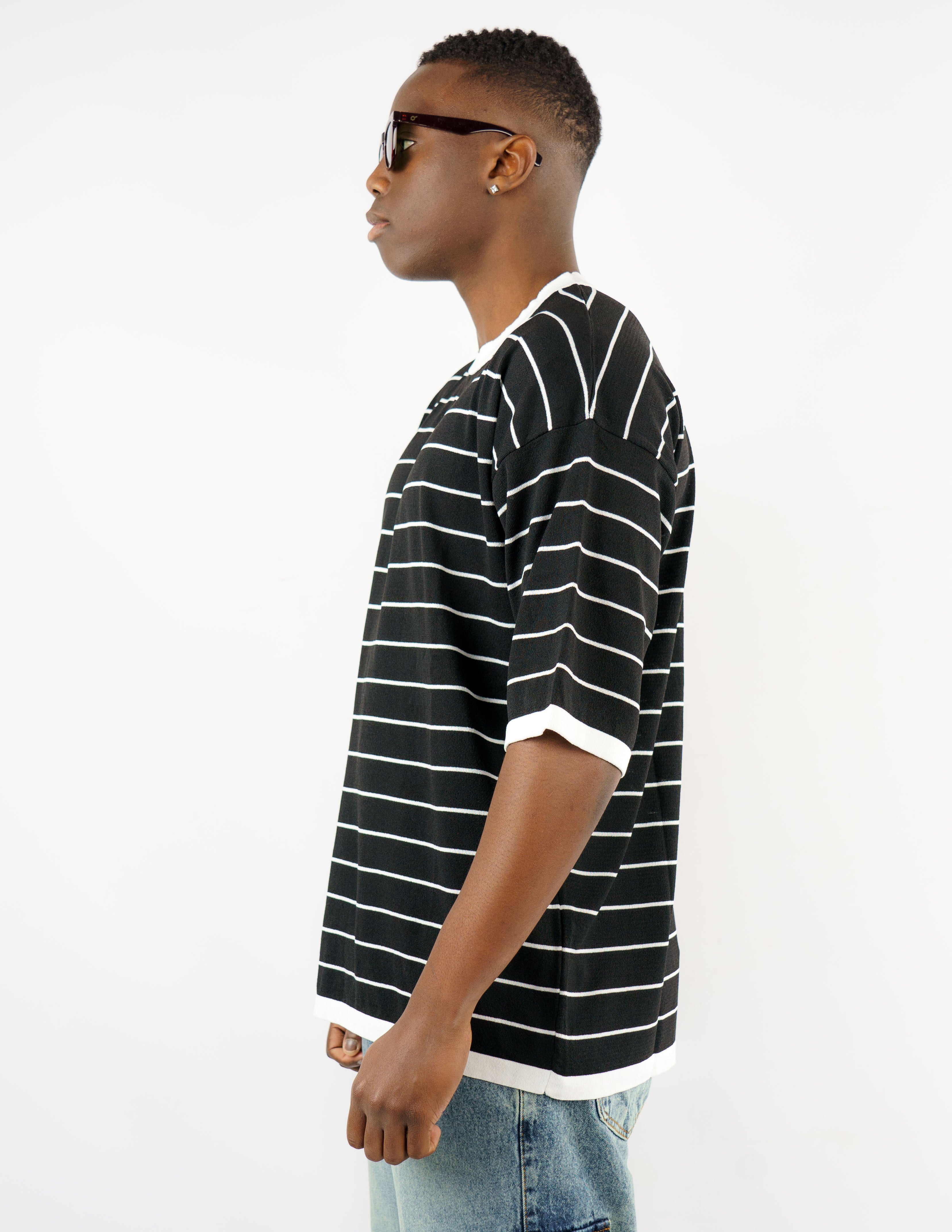 t-shirt girocollo rigata over